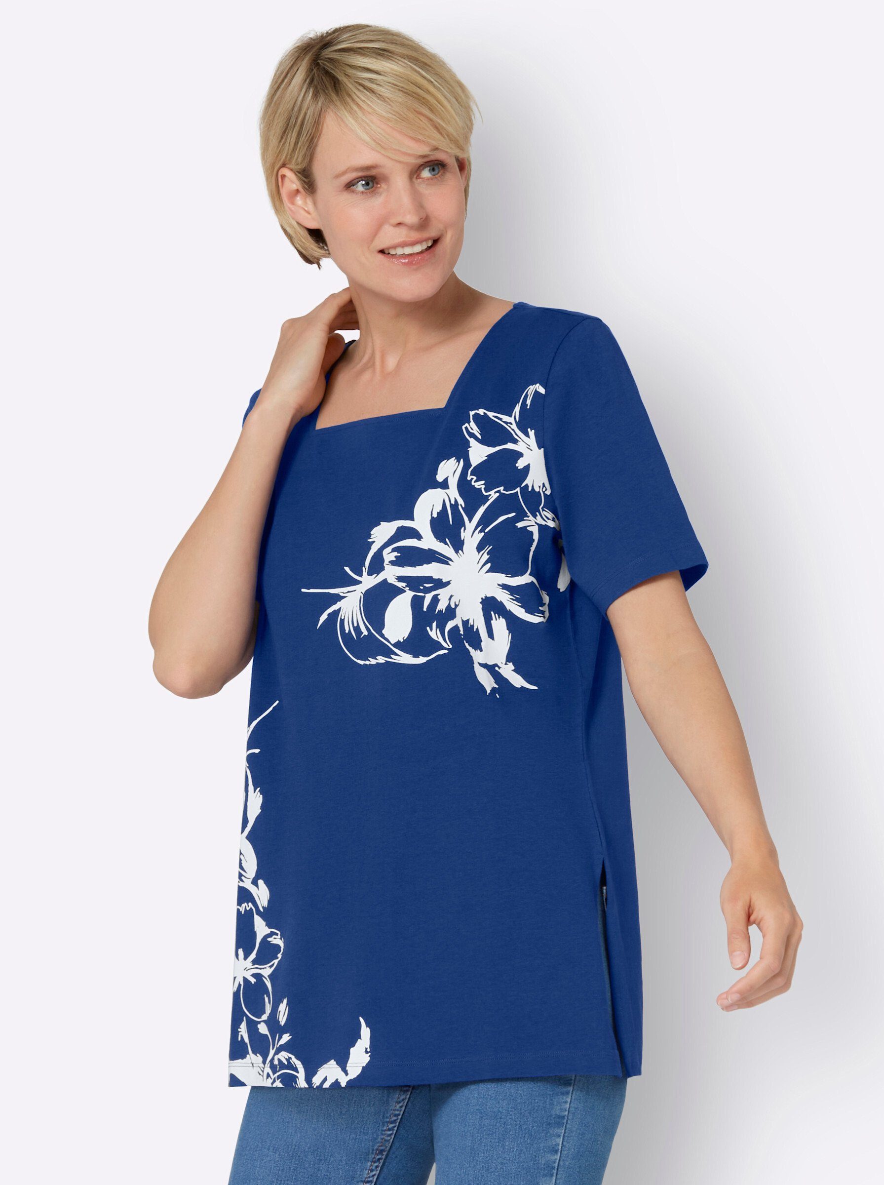 T-Shirt Longshirt Kurzarm