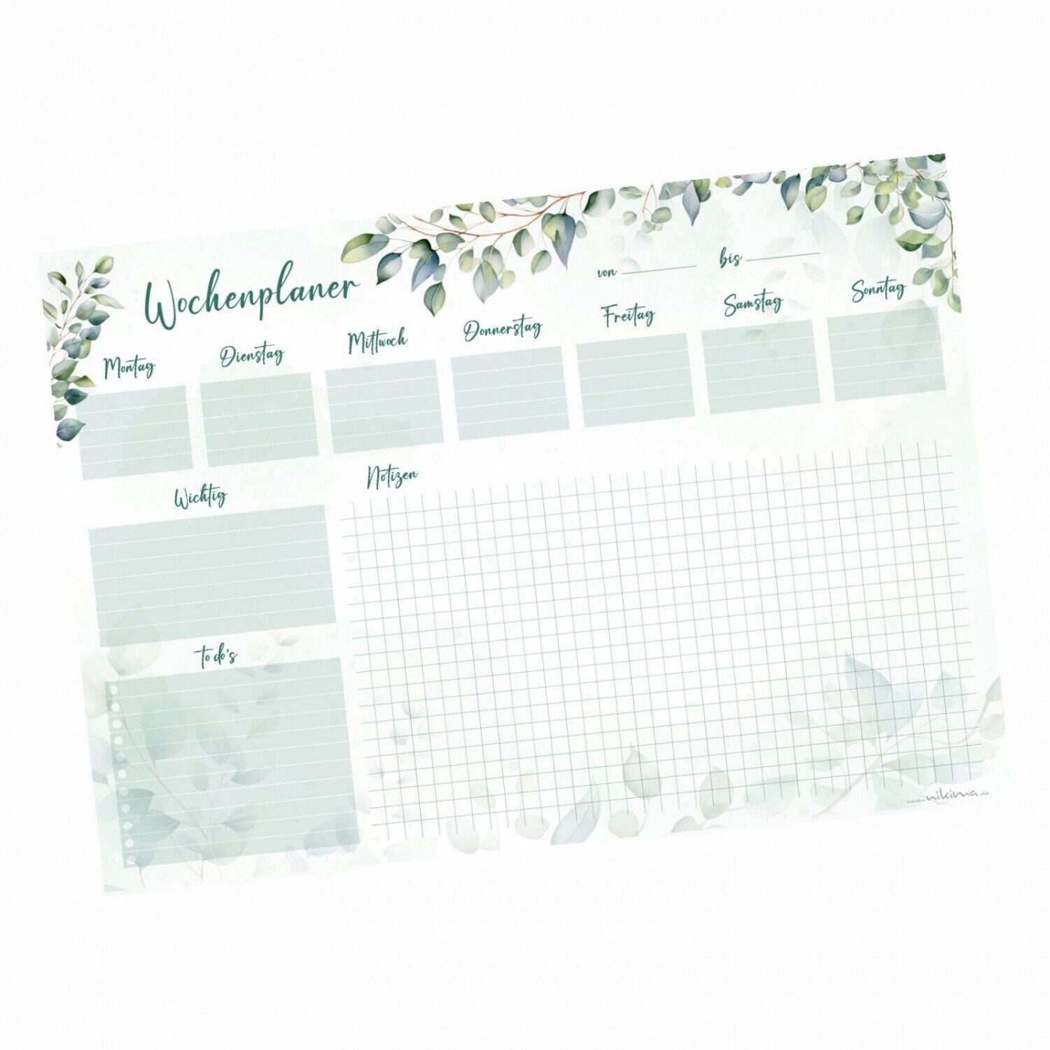 nikima Schreibtischunterlage A3 Schreibtischunterlage Eukalyptus