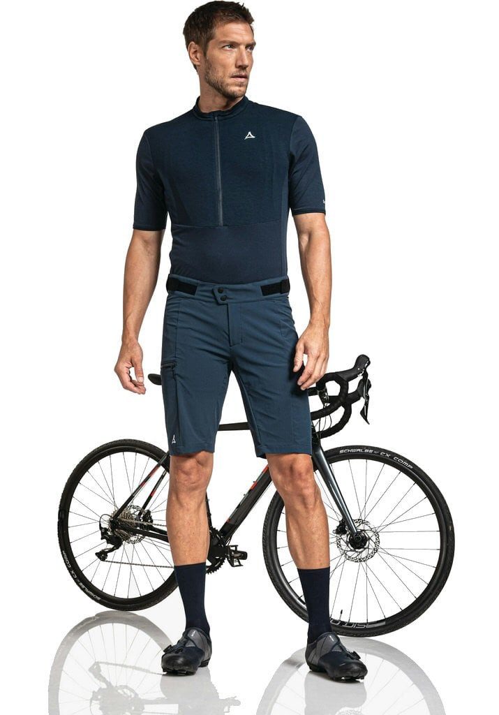 Fahrradhose Montosoli (4-Wege Stretch, strapazierfähig) kurz navyblau Herren