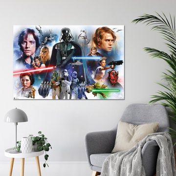 Close Up Poster Star Wars Poster Episode 1 bis 6 Charaktere 91,5 x 61 cm