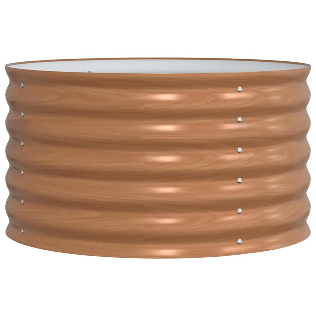 vidaXL Hochbeet Garten-Hochbeet Braun 80 x 80 x 44 cm Stahl (1 St)