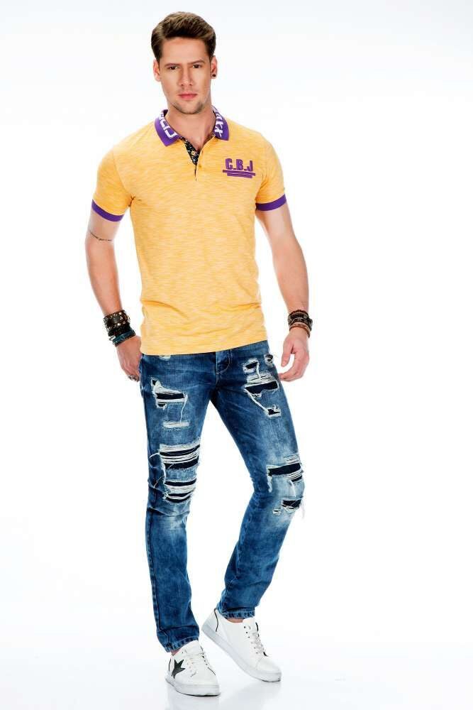 Cipo & Baxx T-Shirt T-Shirts mit melierter Optik, CT-416