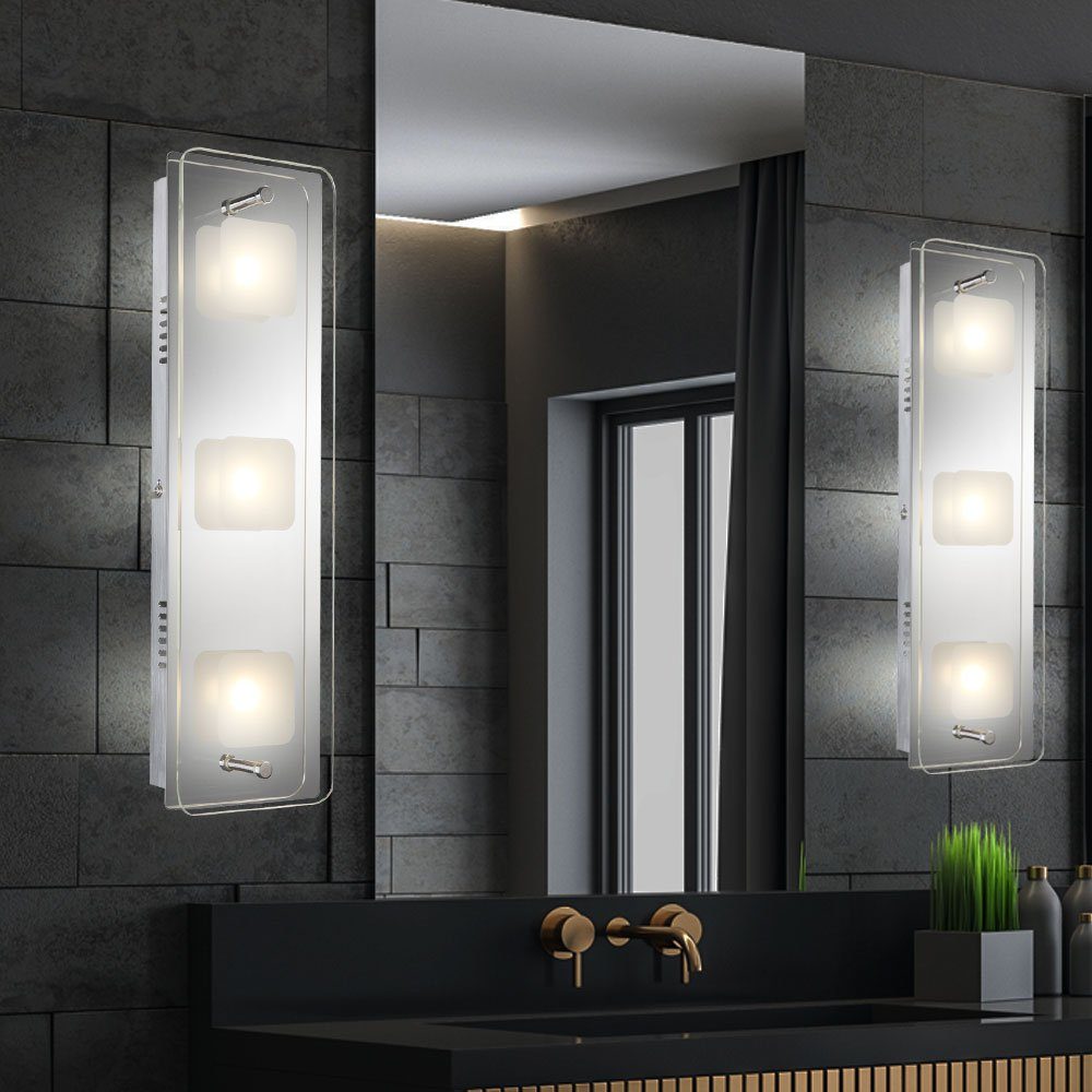 LED Wand Design LED verbaut, Globo fest Zimmer Lampe LED-Leuchtmittel Warmweiß, Flur Leuchte Wandleuchte, Beleuchtung Arbeits