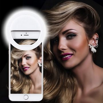Retoo Ringlicht 36 LED Selfie Ring Licht Dimmbar Handy Blitz Foto Leuchte USB Kabel, 3 Lichtmodi, 36 starke LED-Dioden, Kompakte Größe erlaubt