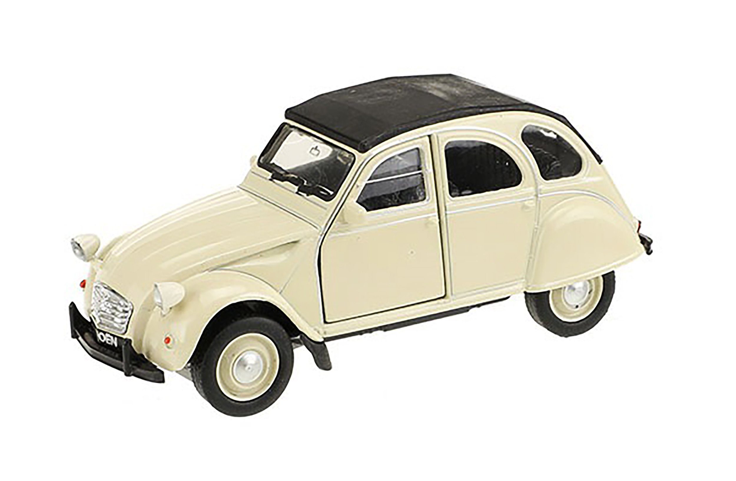 Welly Modellauto CITROEN 2CV "Ente" mit Schiebedach Rückzug Modellauto 62 (Creme zu), Metall Modell Auto Spielzeugauto Fahrzeug Spielzeug Kinder Geschenk