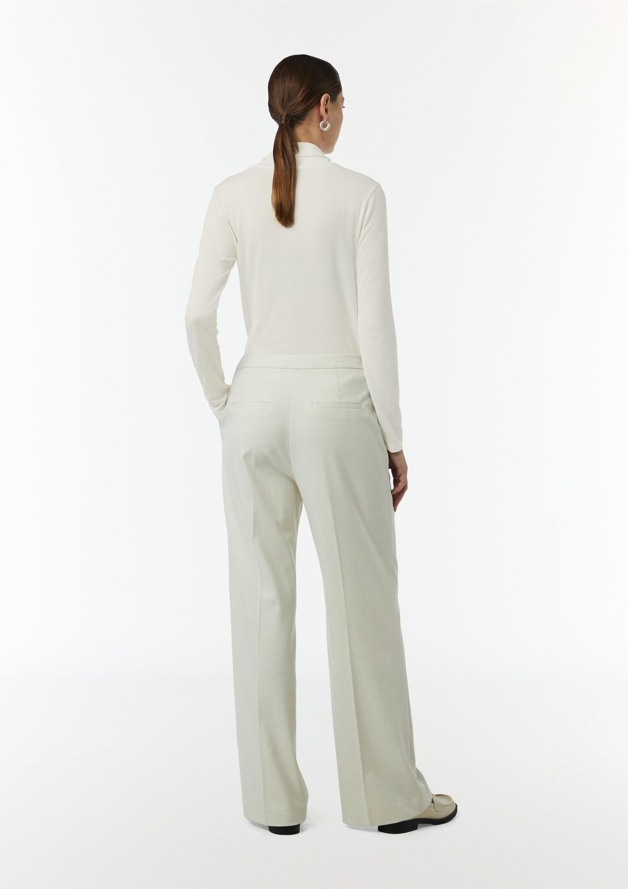 comma Longpullover Strickpullover Feinstrickpullover mit Rollkragen und Schlitz am Ärmel