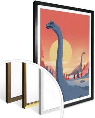 Wall-Art Poster Brachiosaurus Dino Safari, Dinosaurier (1 St), Poster ohne Bilderrahmen