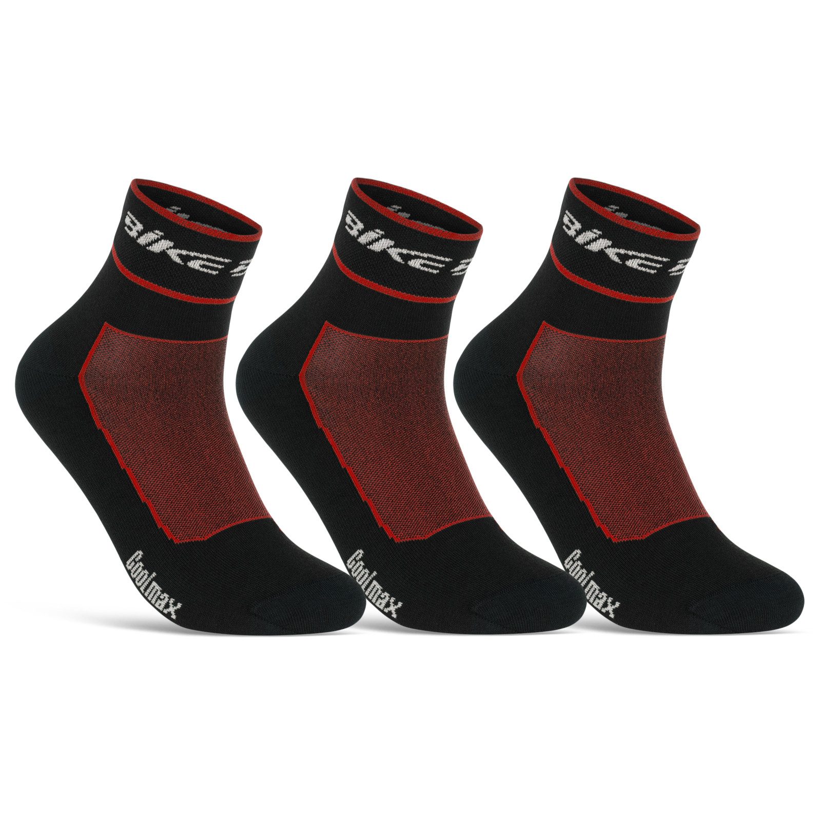 sockenkauf24 Funktionssocken Coolmax Quarter Fahrrad-Socken für Herren & Damen (3-Paar) Atmungsaktive Radsport Socken 50302P WP