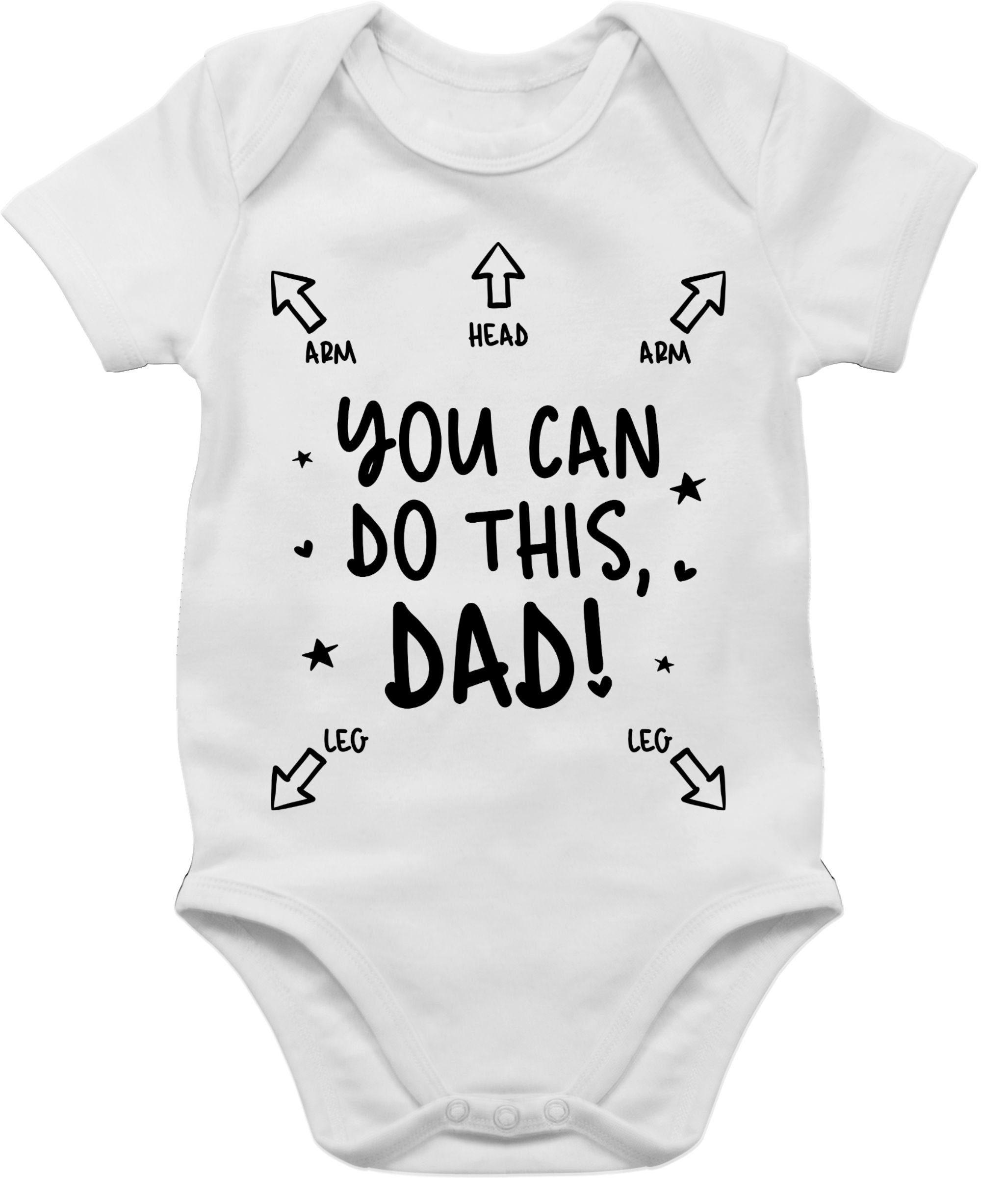 Shirtracer Shirtbody You can do this Dad - Anleitung für Papa Strampler Baby Mädchen & Junge 1 Weiß