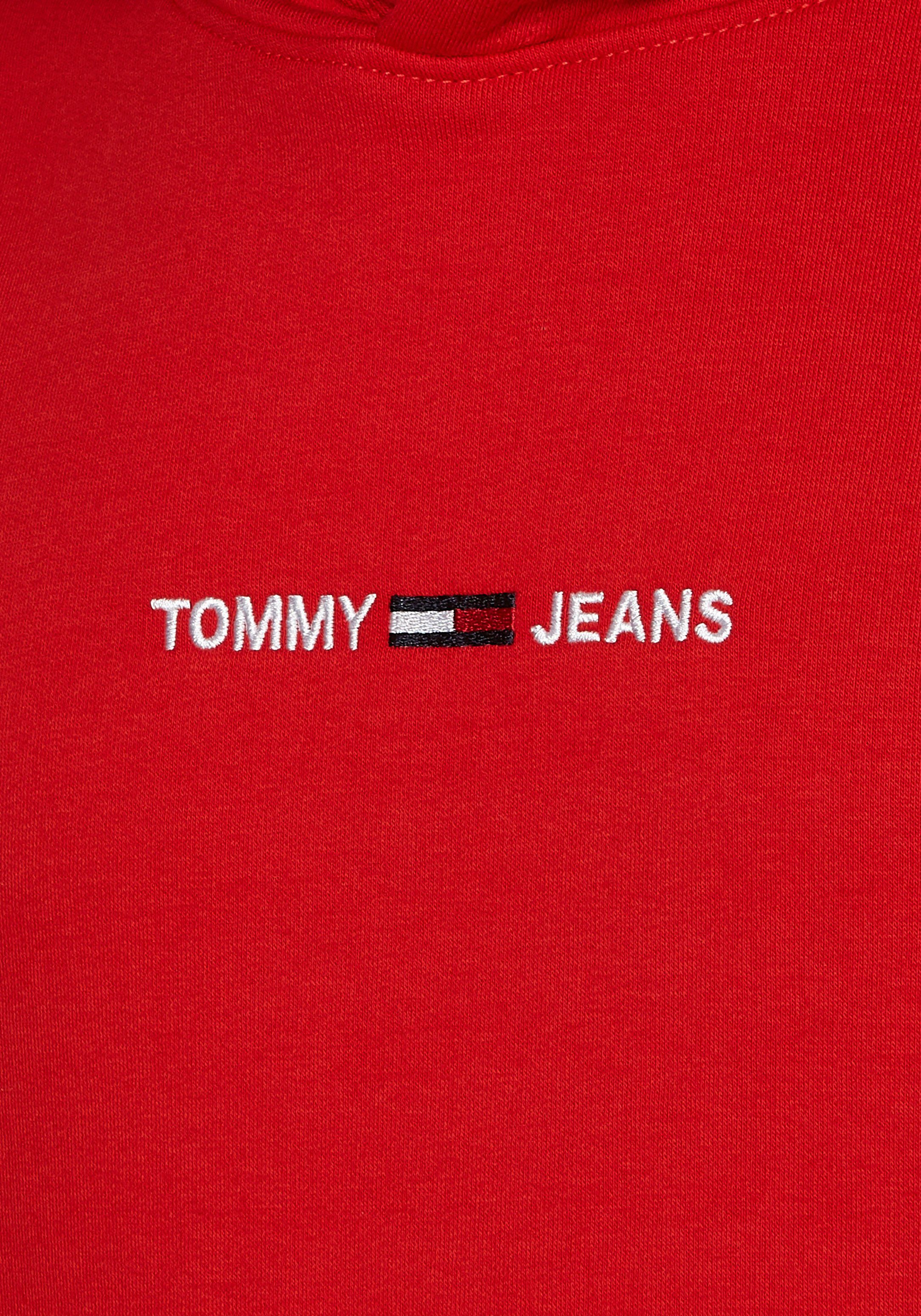 Tommy Jeans Kapuzensweatshirt TJM Crimson LINEAR HOODIE LOGO Deep