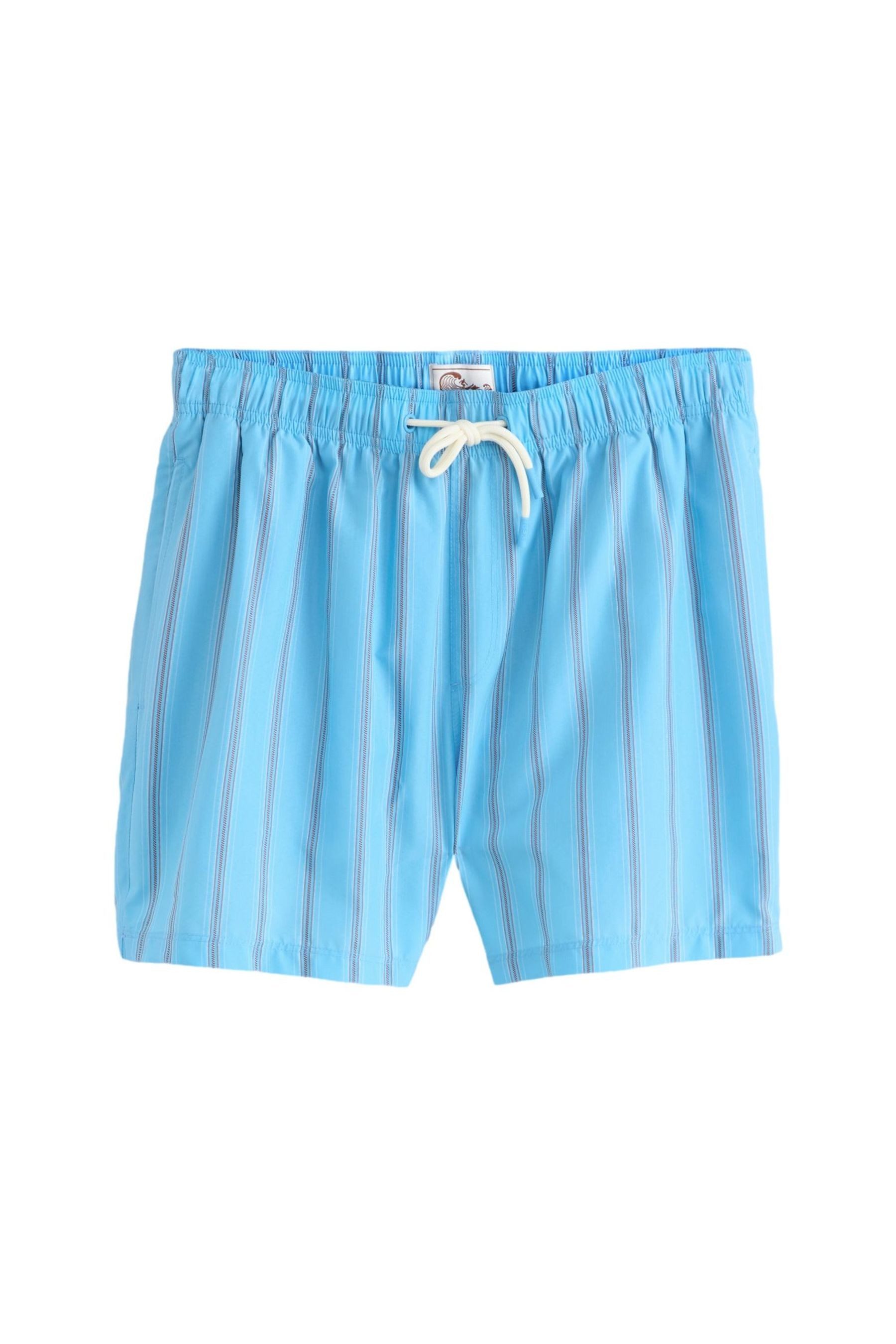 Next Badeshorts Jacquard-Badeshorts mit Streifen + Baumwolle 5{dq} (1-St)