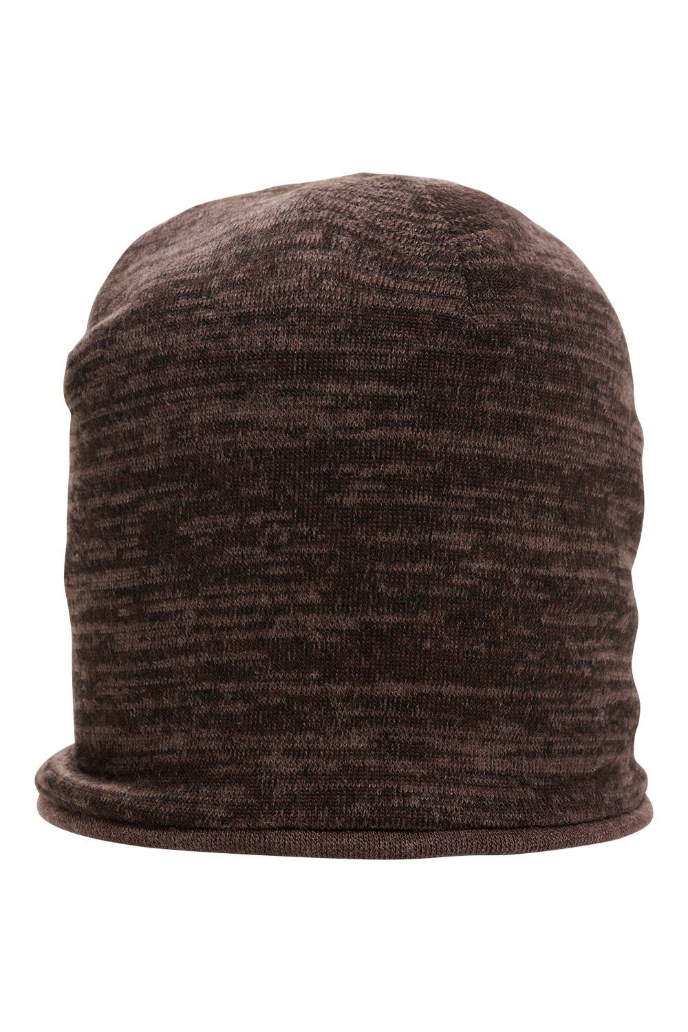 Melange-Stoff, Sportliches Unisex Set Hat mit Strickmütze doppellagig Winter Mud You