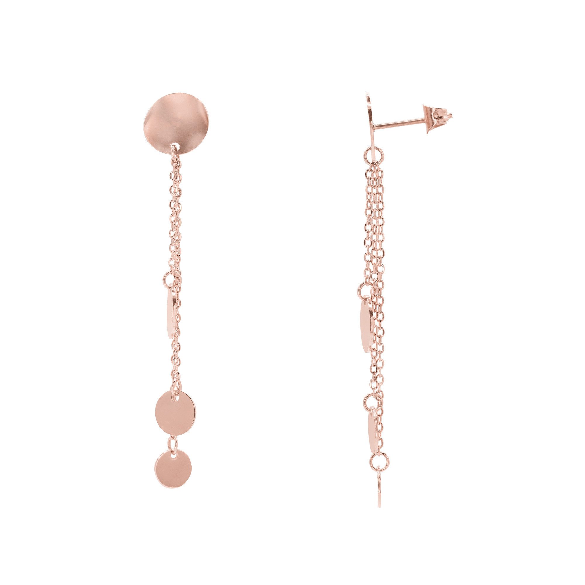 Paar Ohrstecker Clauda rose goldfarben