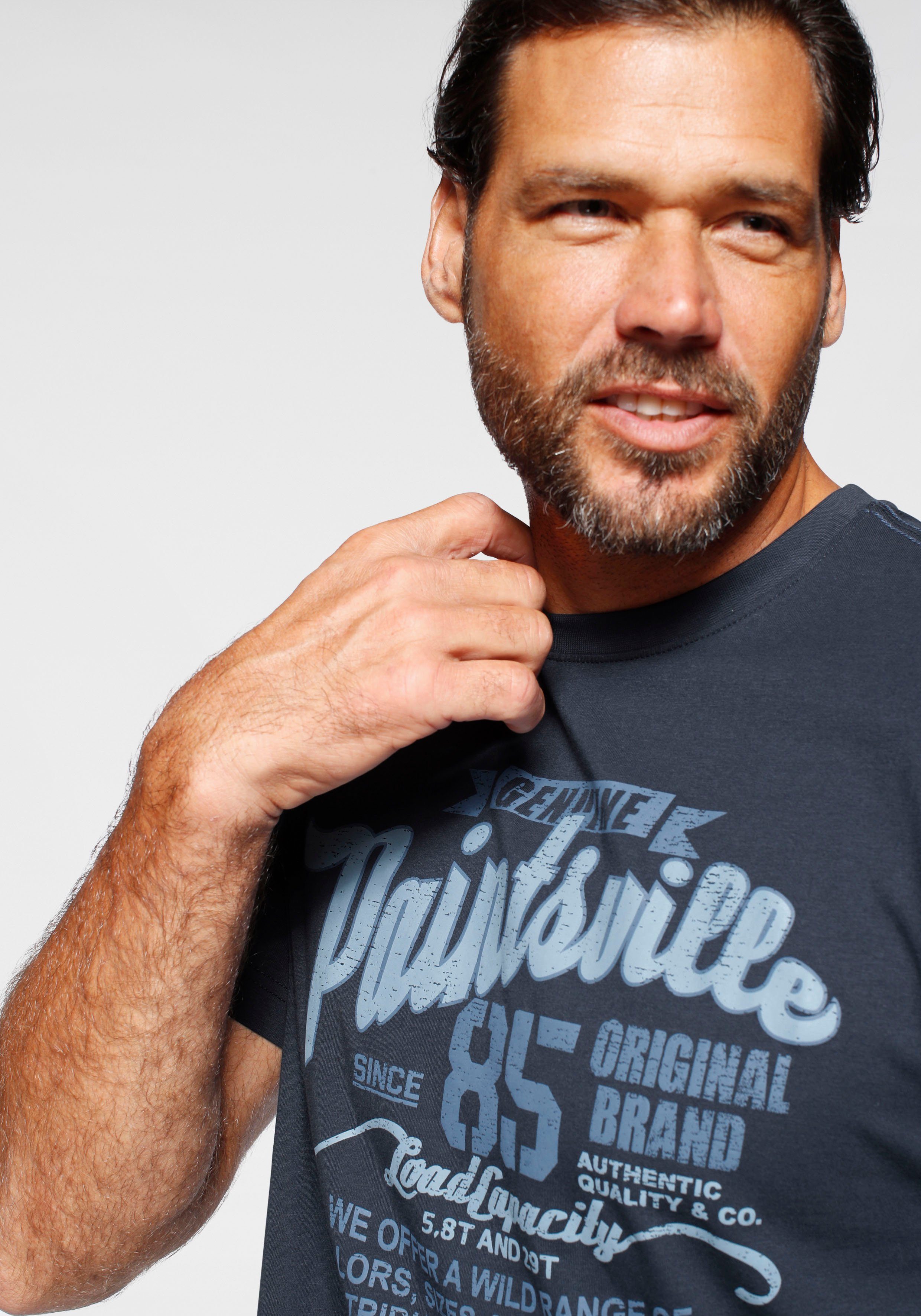 Man's World T-Shirt Kurzarm, mit stylischem Print, Rundhalsausschnitt, aus Baumwolle – Bild 4 von 5