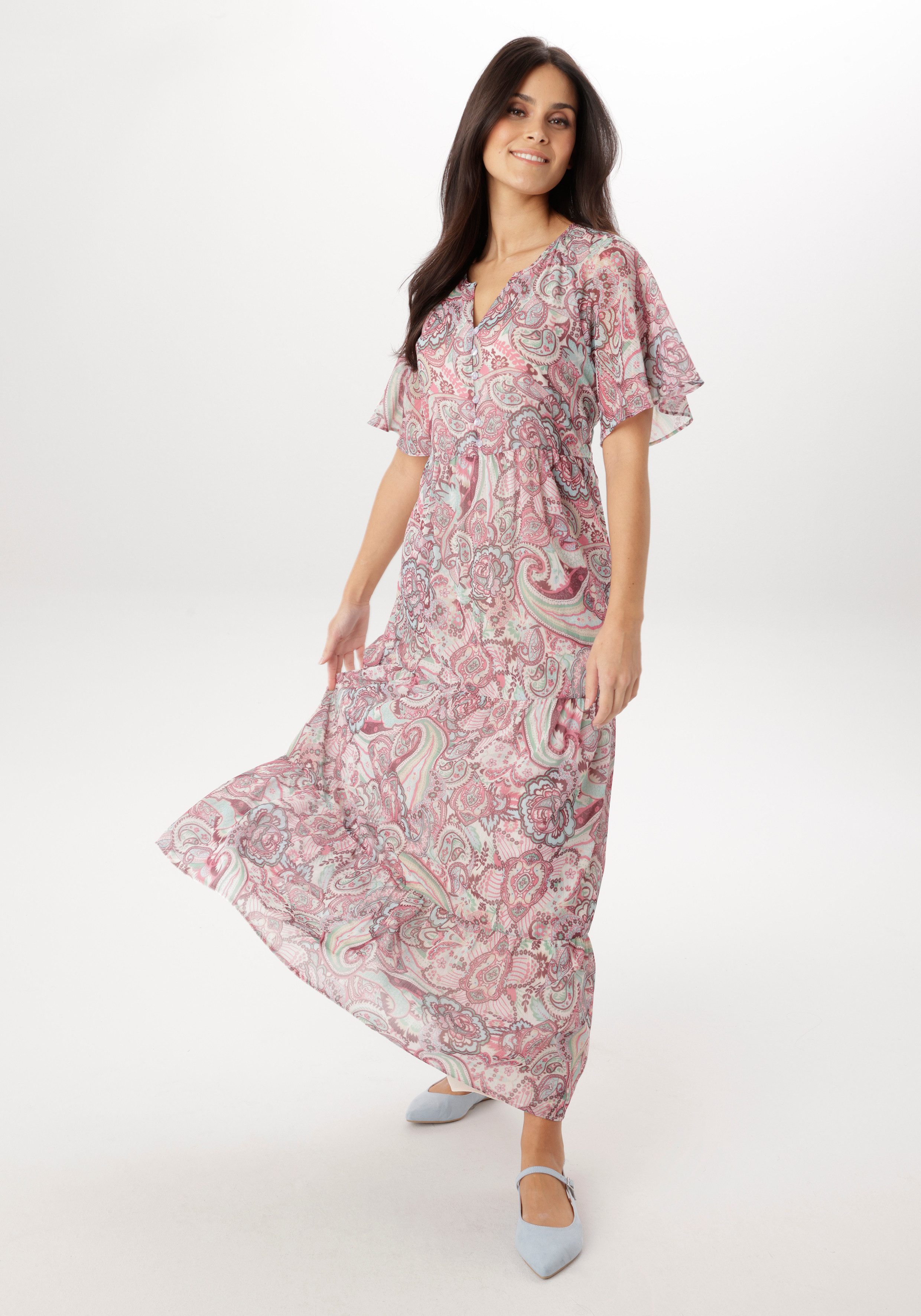 Aniston SELECTED Maxikleid mit verspieltem Paisleymuster - NEUE KOLLEKTION