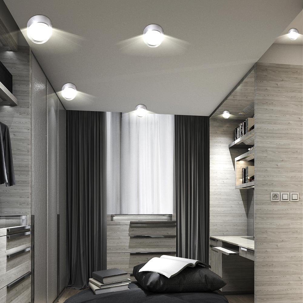 Nordlux LED Einbaustrahler, LED-Leuchtmittel fest Decken Gäste Leuchte DOWN Zimmer LED verbaut, Aufbau Warmweiß, Schlaf