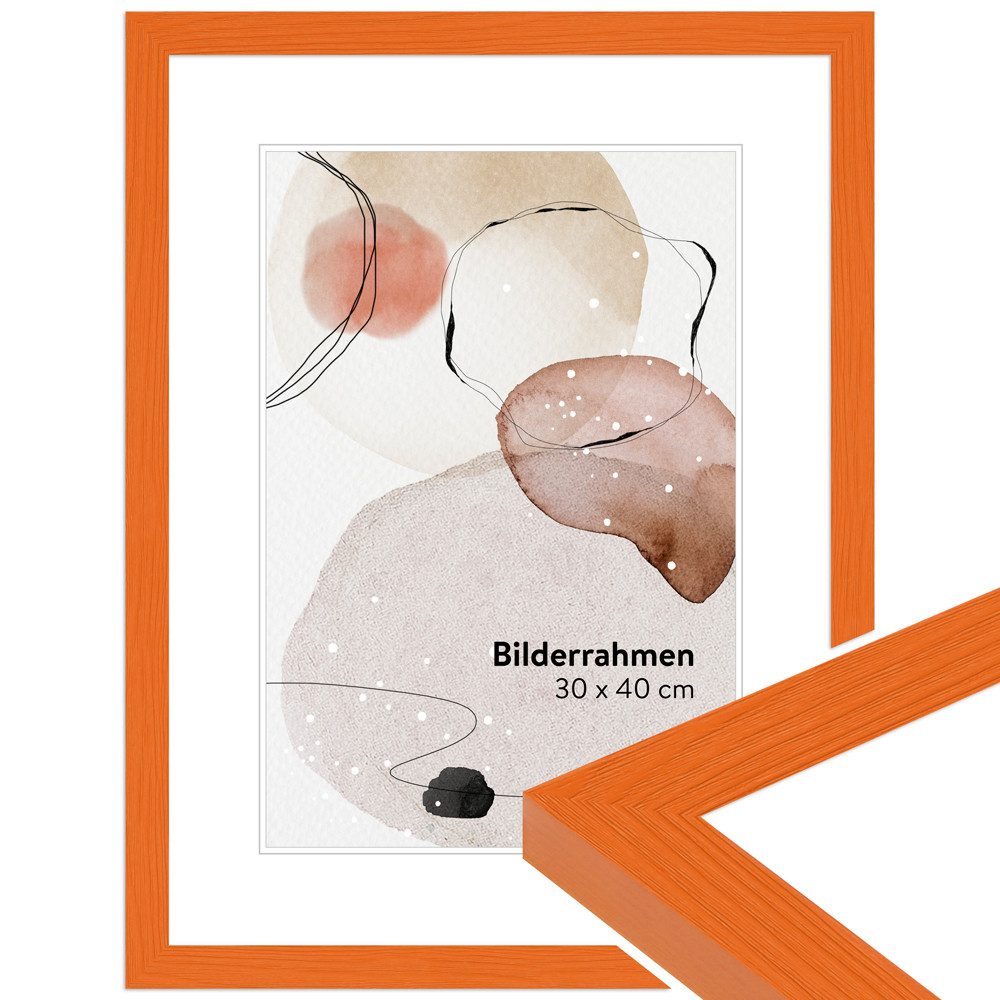 WANDStyle Bilderrahmen H300, Orange, aus Massivholz günstig online kaufen