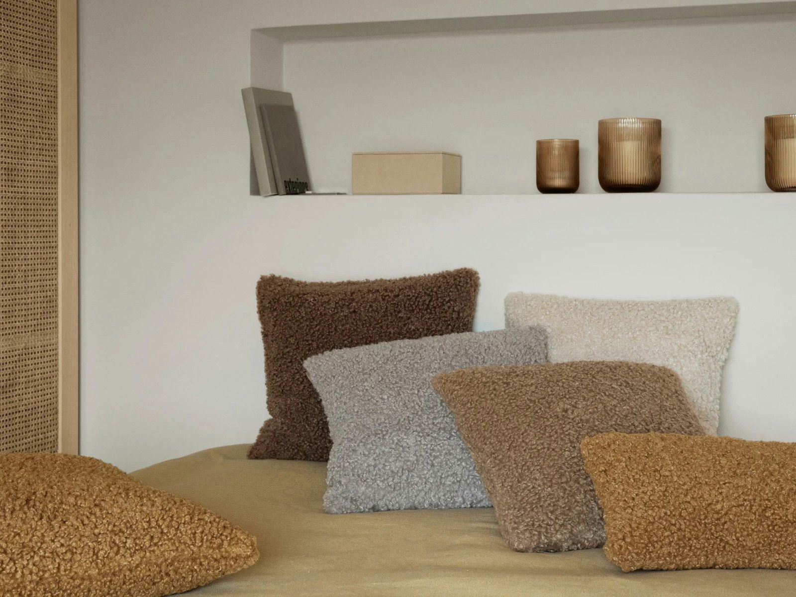 blomus Kissenhülle TEDDY Kissenhülle skarkskin 50x50cm günstig online kaufen