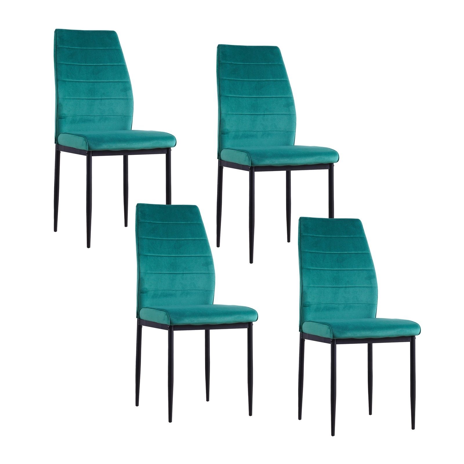 HTI-Living Polsterstuhl Esszimmerstuhl Madison Samt Grün 4er-Set (Set, 4 St), Polsterstuhl Velvet