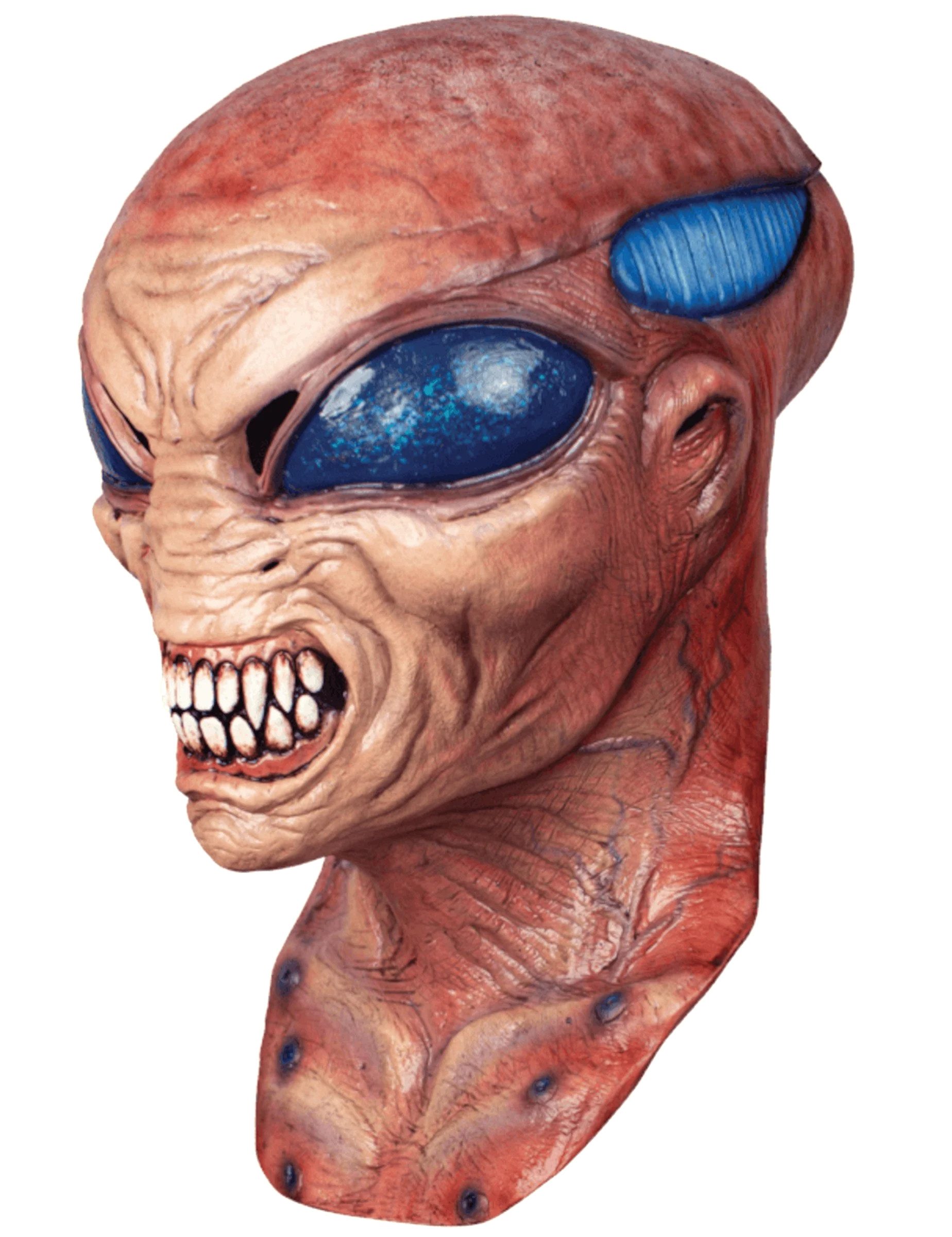 Ghoulish Productions Kostüm Alien Latex-Vollmaske für Erwachsene
