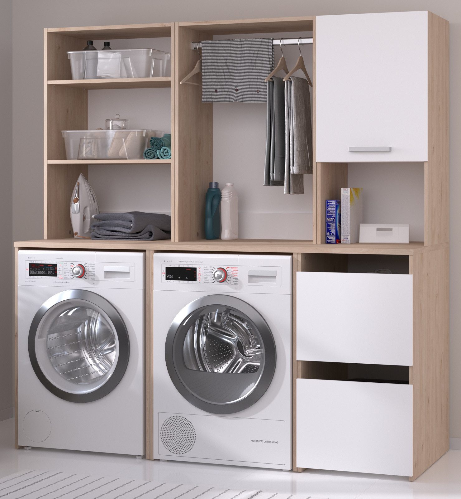 Parisot Waschmaschinenumbauschrank Laundry (Set mit 2x günstig online kaufen