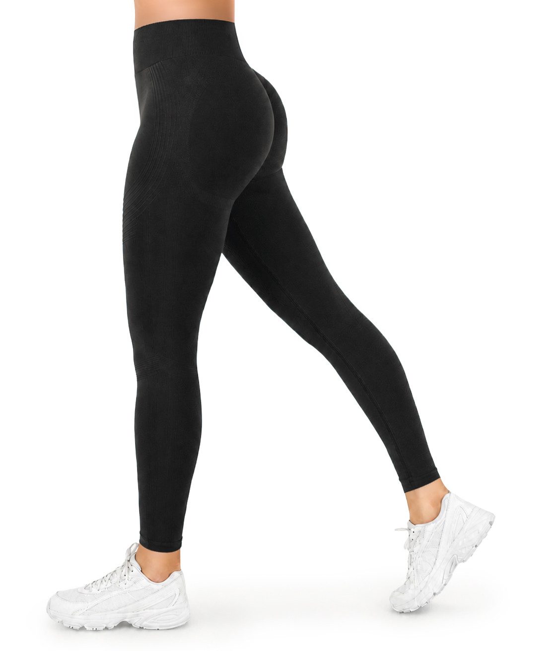 Smilodox Leggings Vonda, Scrunch Sporthose Damen, Shaped Fit, Seamless, Gym & Yoga V-Shape Bund, Seamless, Booty Shape, Push Effect, Squatproof