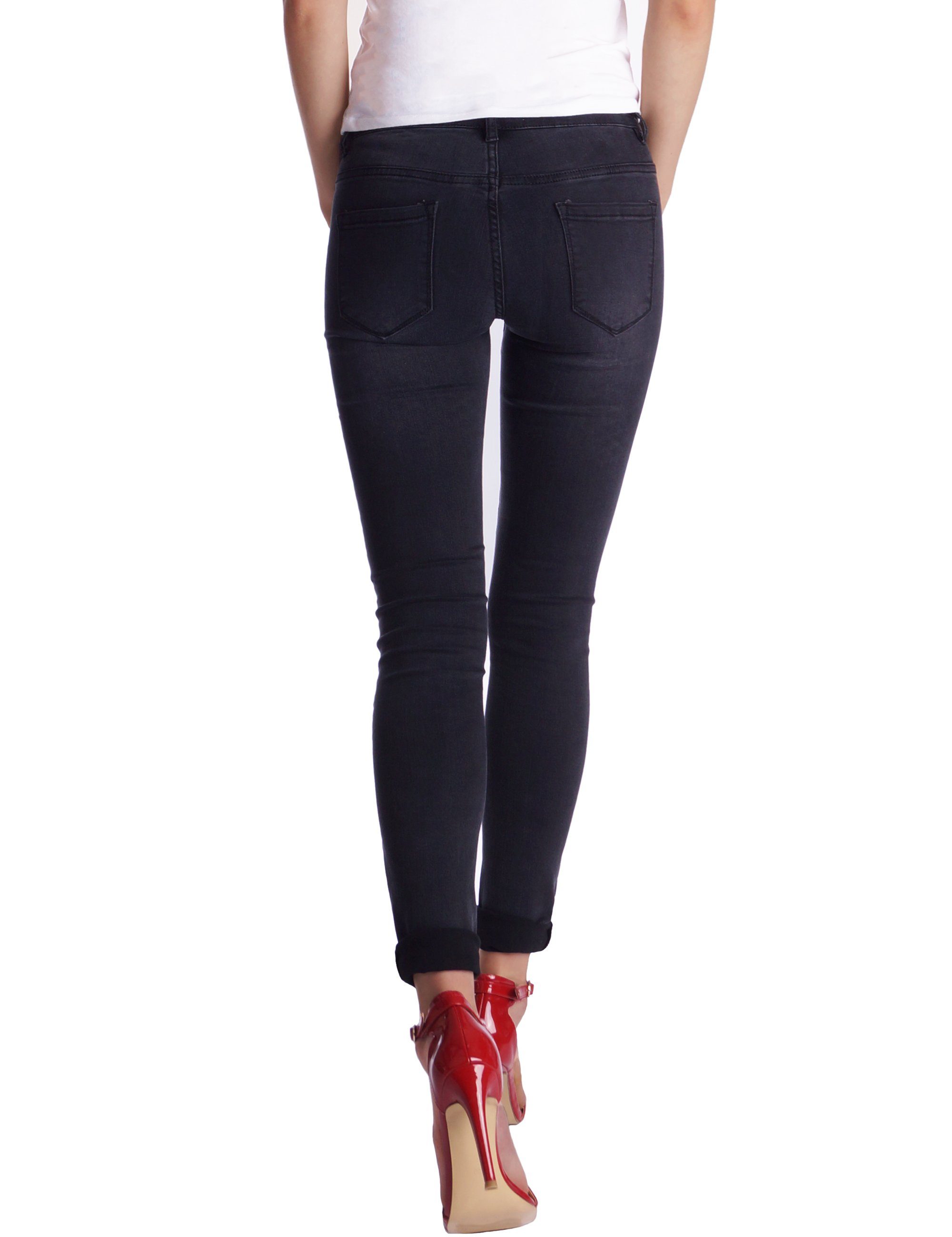 Stretch, Schwarz Fraternel 5-Pocket-Style Skinny-fit-Jeans