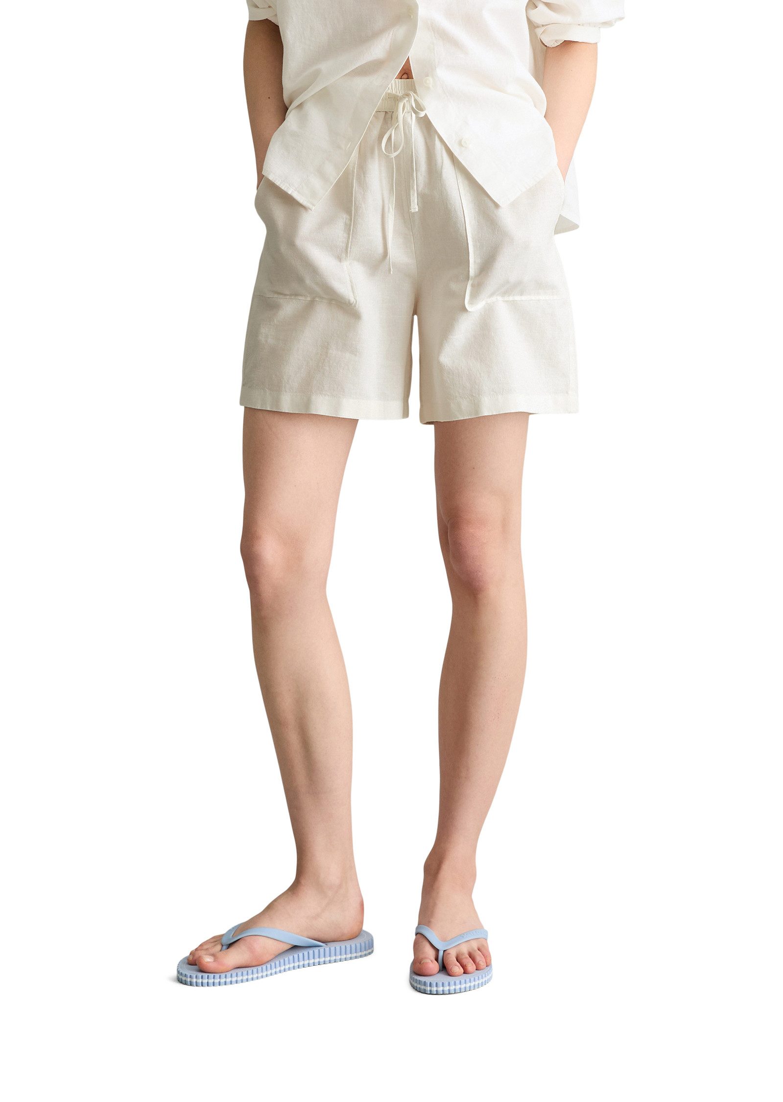 Marc O'Polo DENIM Shorts aus Leinen-Baumwolle-Mix