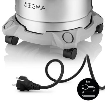 Zeegma Industriesauger Zonder Pro Ash, 1600,00 W, mit Beutel, Trockenstaubsauger und Aschenreiniger / Vielfältiges Zubehör