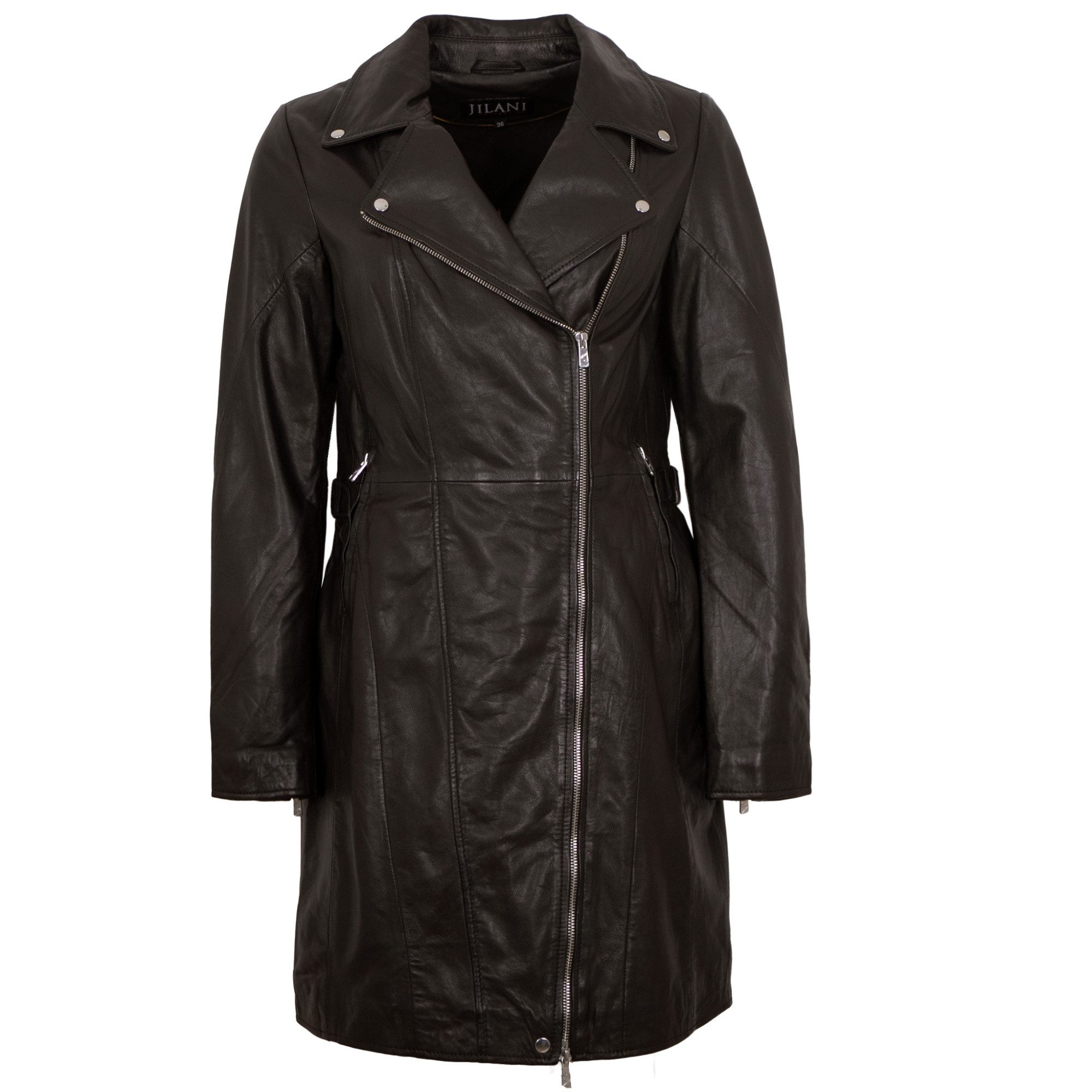 Jilani Lederjacke Juniper Jilani - Damen Ledermantel Lammnappa chocolate to günstig online kaufen