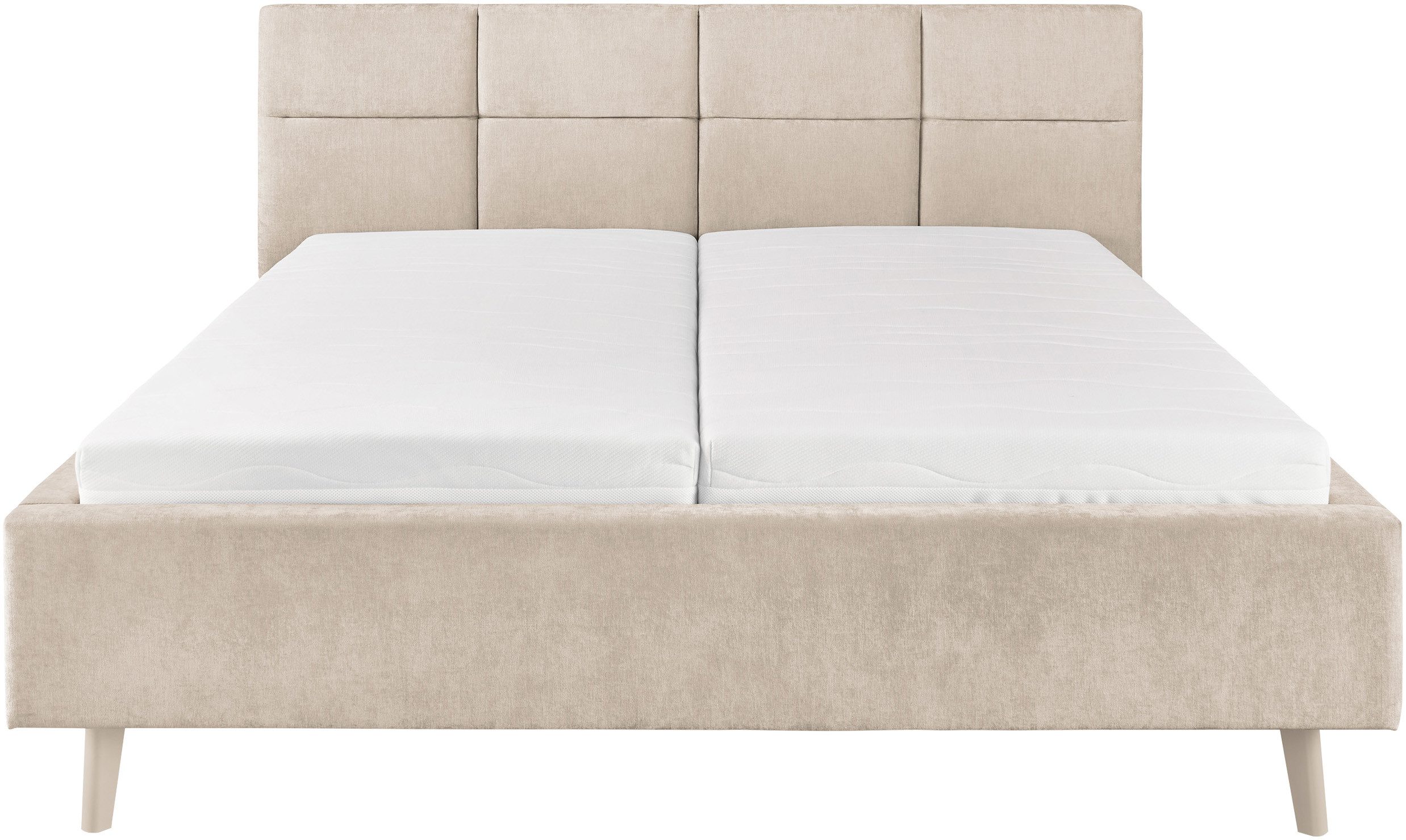 set one by Musterring Polsterbett Cary, Breite 180cm, inkl. 7-Zonen-Tonnentaschenfederkern-Matratze, Erhältlich in verschiedenen Stofffarbe und Matratzenhärtegraden