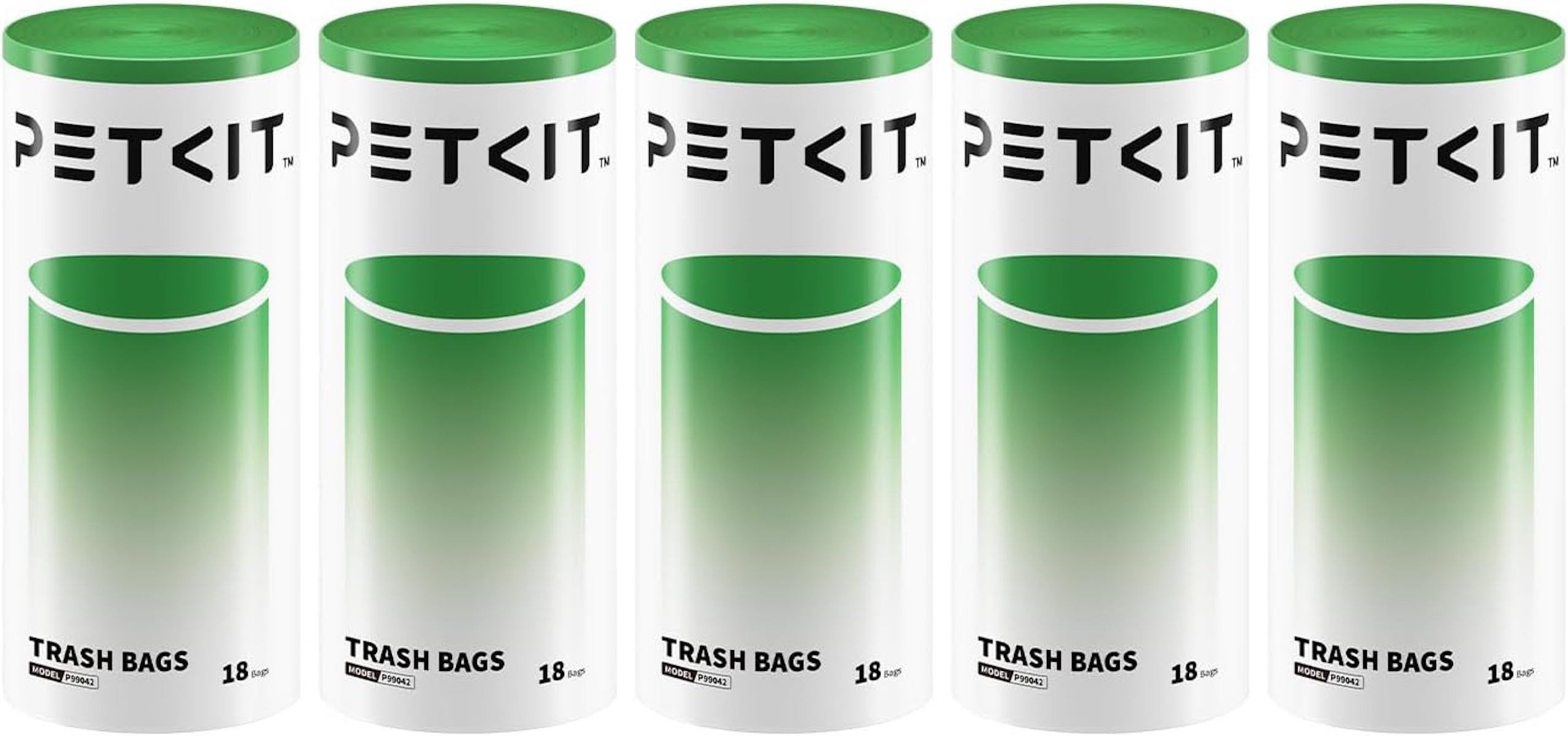 PETKIT Müllbeutel PETKIT Katzentoilettenbeutel mit Zugbändern 18 Stück, 1/5 Rollen
