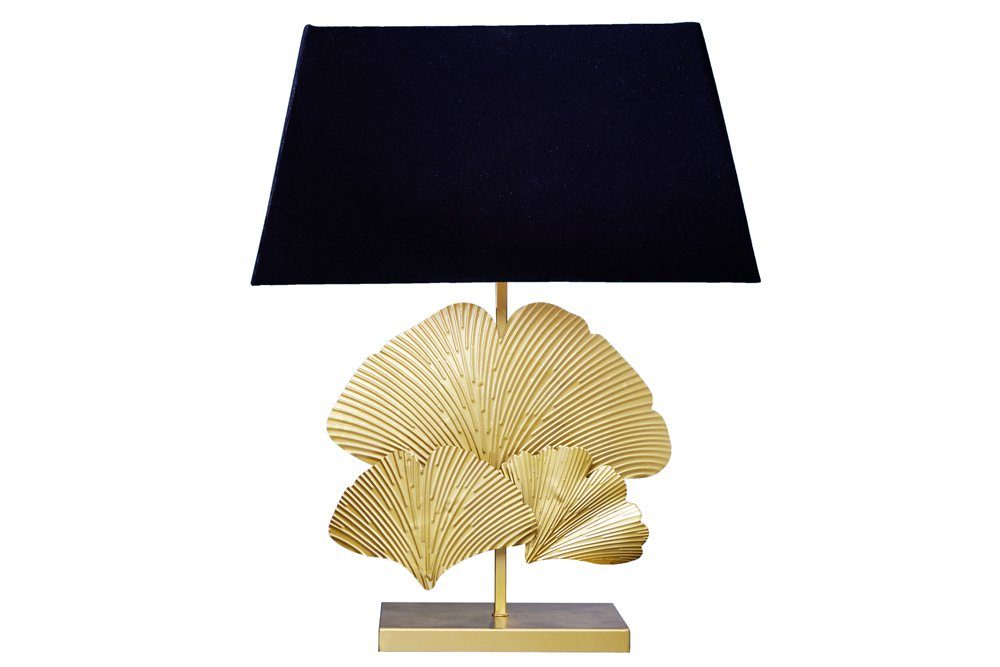riess-ambiente Tischleuchte GINKGO 60cm gold · · · / Modern Wohnzimmer Dekoration ohne Stoff schwarz, Ein-/Ausschalter, Leuchtmittel, · Metall
