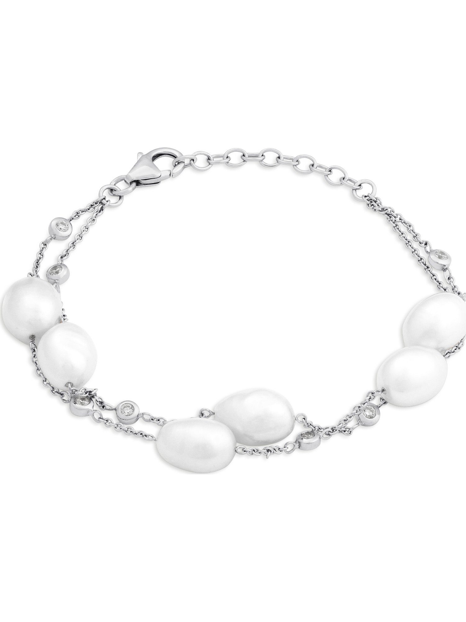 CHRIST Perlenarmband »CHRIST Damen-Armband 925er Silber 6 Süßwasserperle«  online kaufen | OTTO