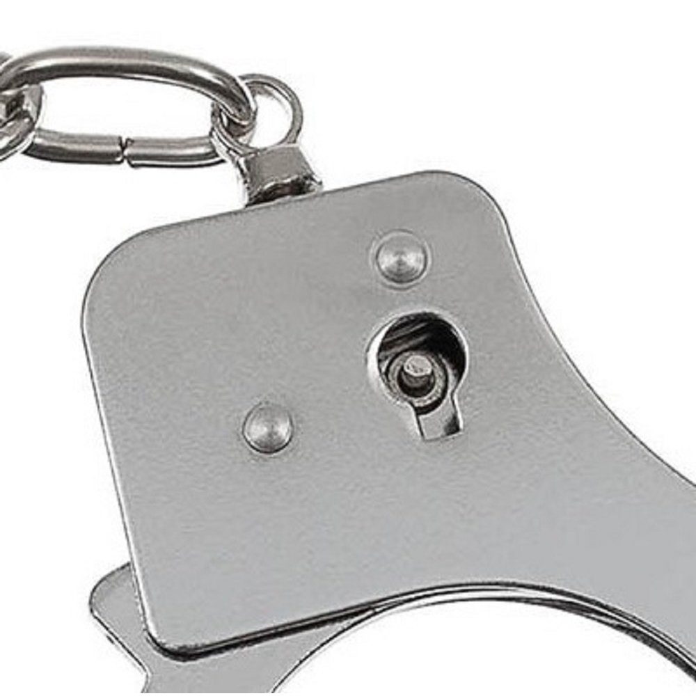 MFH Handschellen Handschellen, Schlüssel, und mit mit Drehlager 2 chrom, Zwischenkette