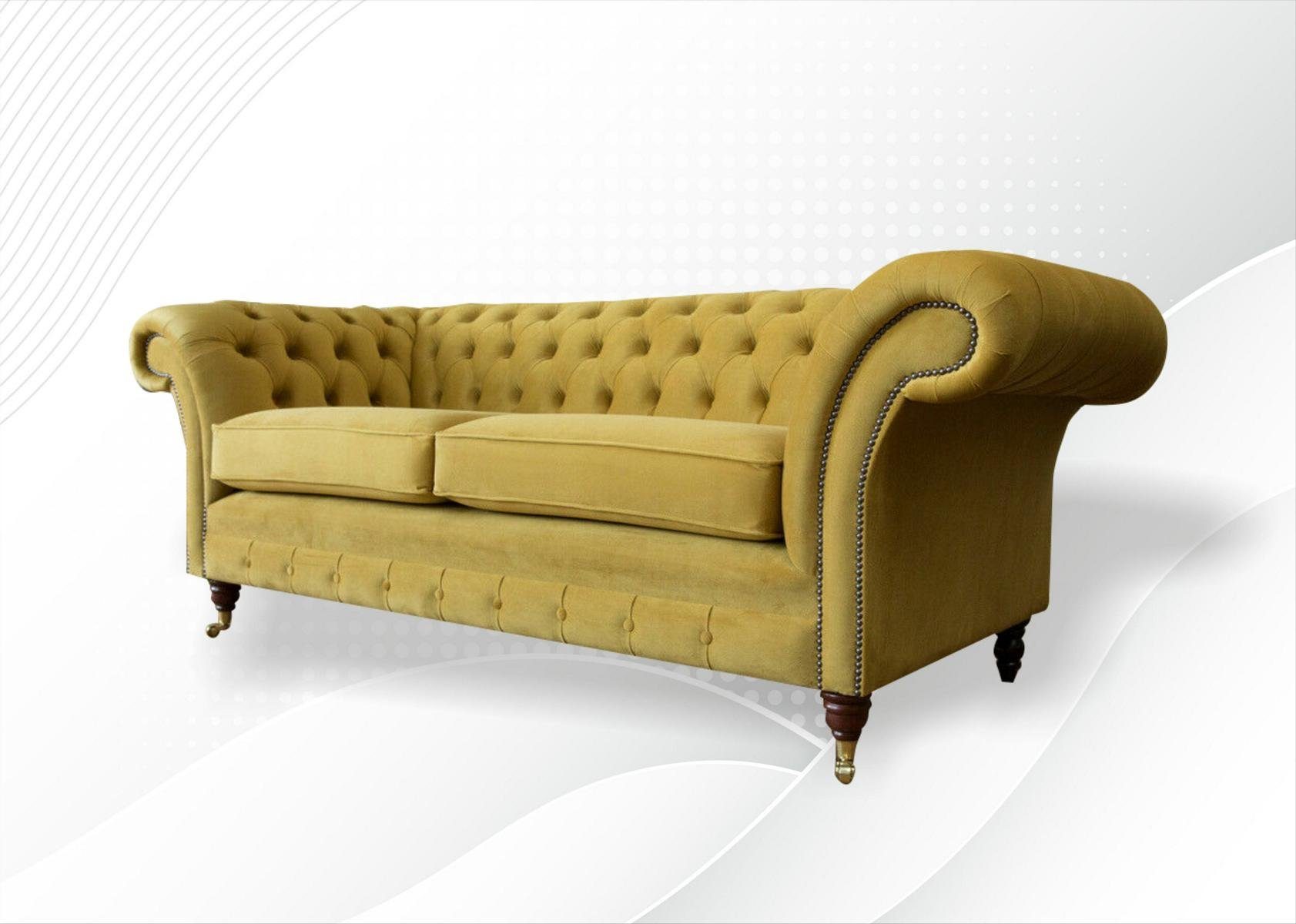 Couch Sitzer 3 Chesterfield-Sofa, JVmoebel Sofa Sofa cm Chesterfield Design 225