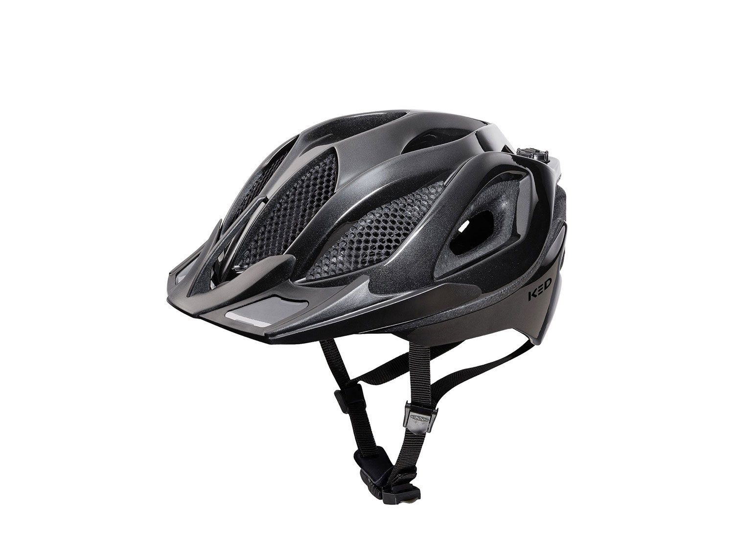 KED Mountainbikehelm Spiri Two, black glossy 56-61 cm