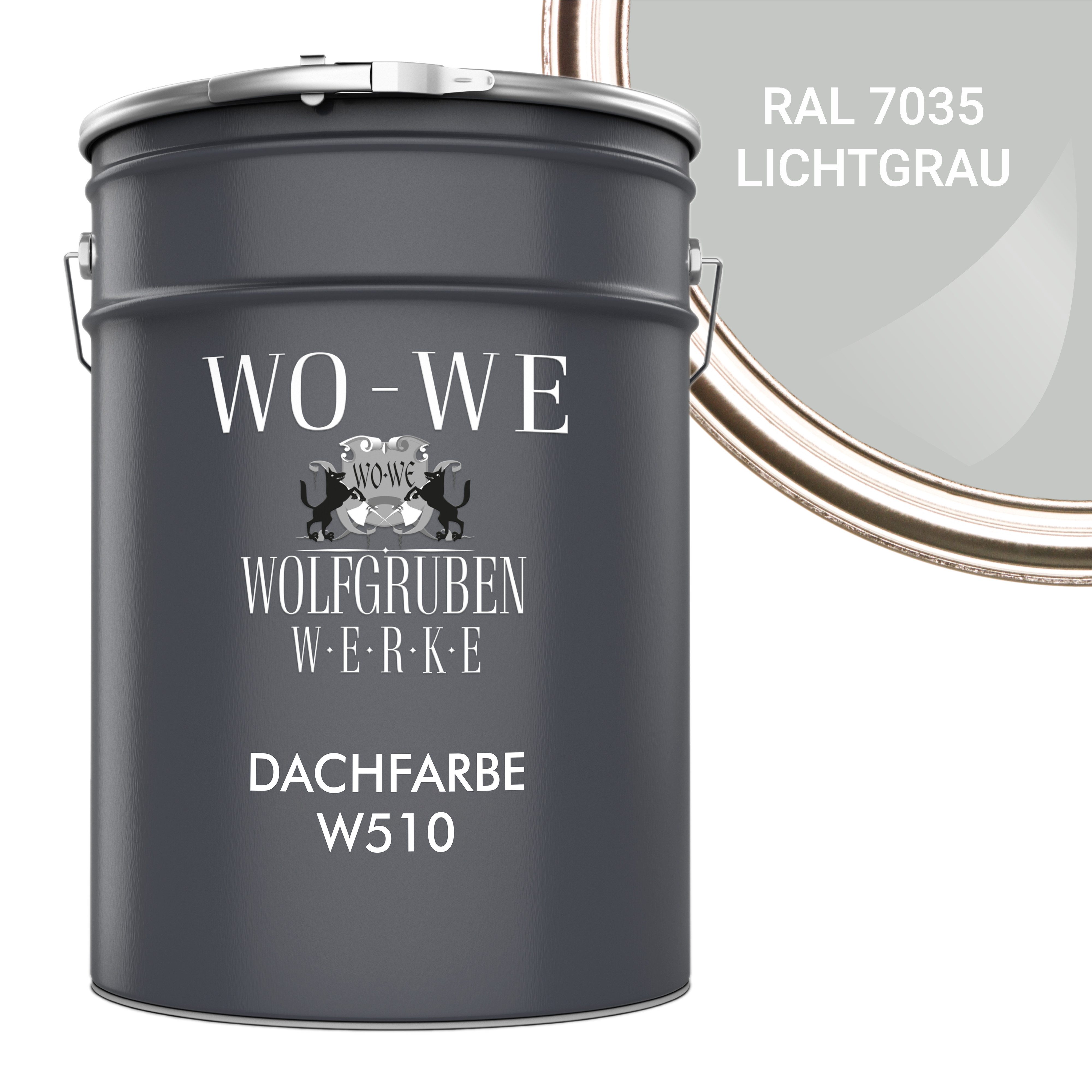 WO-WE Dachfarbe Dachfarbe Sockelfarbe Dachbeschichtung W510, 0.75-20L, Seidenglänzend