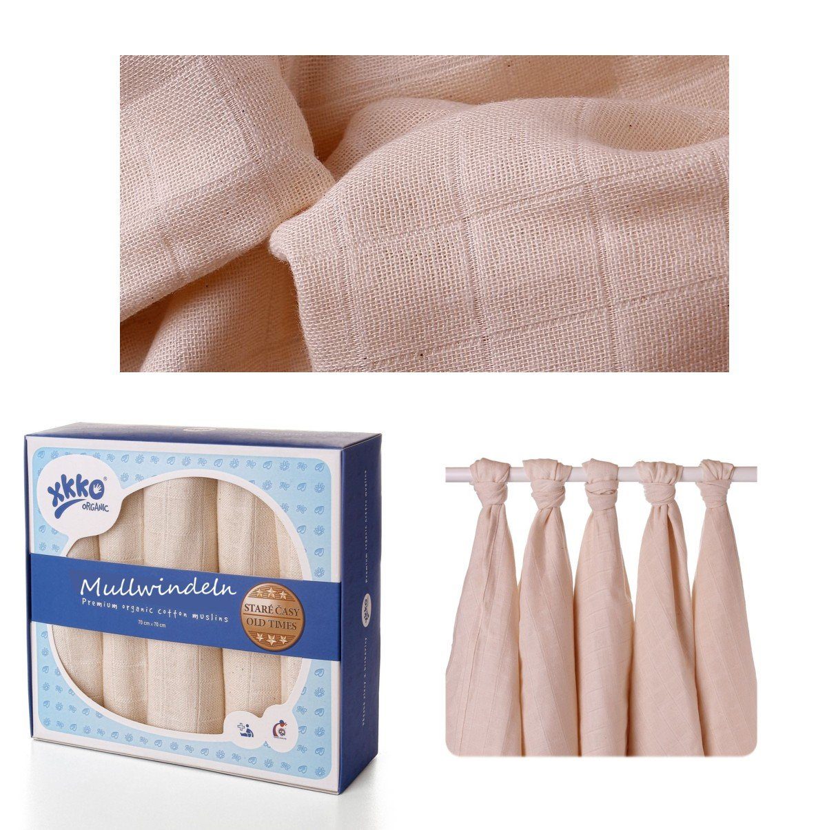 Spucktuch Set Baby Mullwindeln 70x70 cm