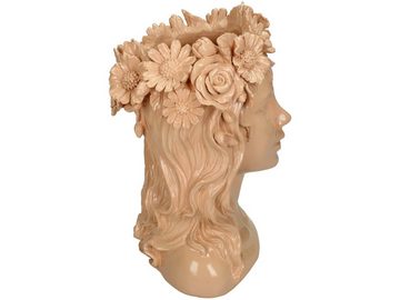 Engelnburg Dekovase Engelnburg Vase Blumenvase Damenblumen Polyresin Pfirsich 23,5x15x17 (kein Set, 1er Set)