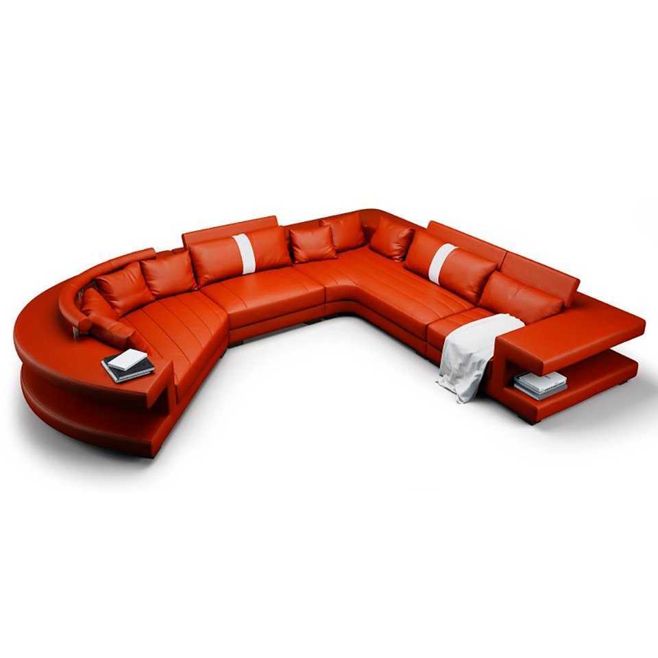 JVmoebel Ecksofa, Wohnlandschaft Designer Sofa Couch Big Polster Leder Sofas Ecke Sitz