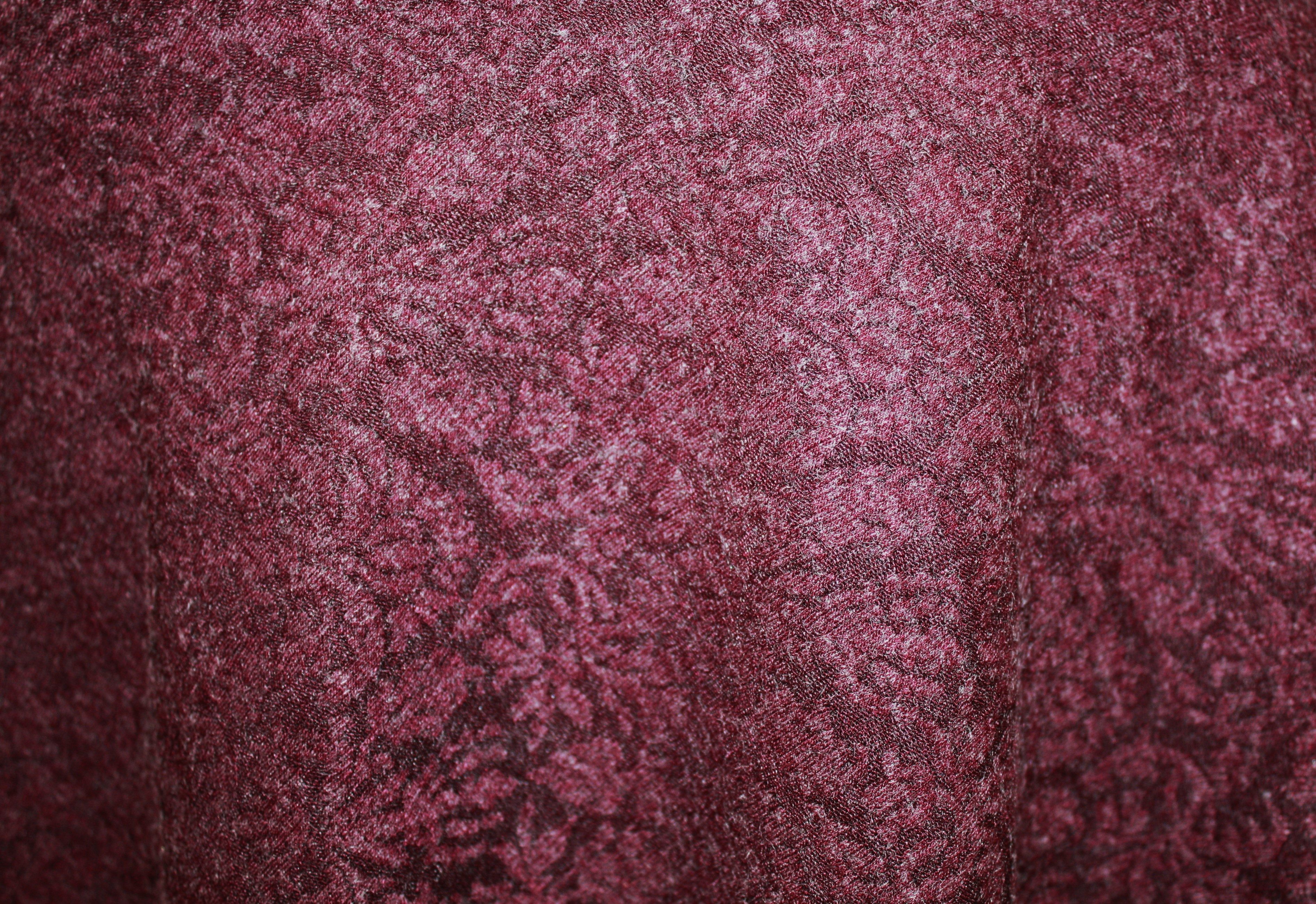 dunkle design Strickrock Feinstrick Dunkelrot Floral 57cm elastischer Bund günstig online kaufen