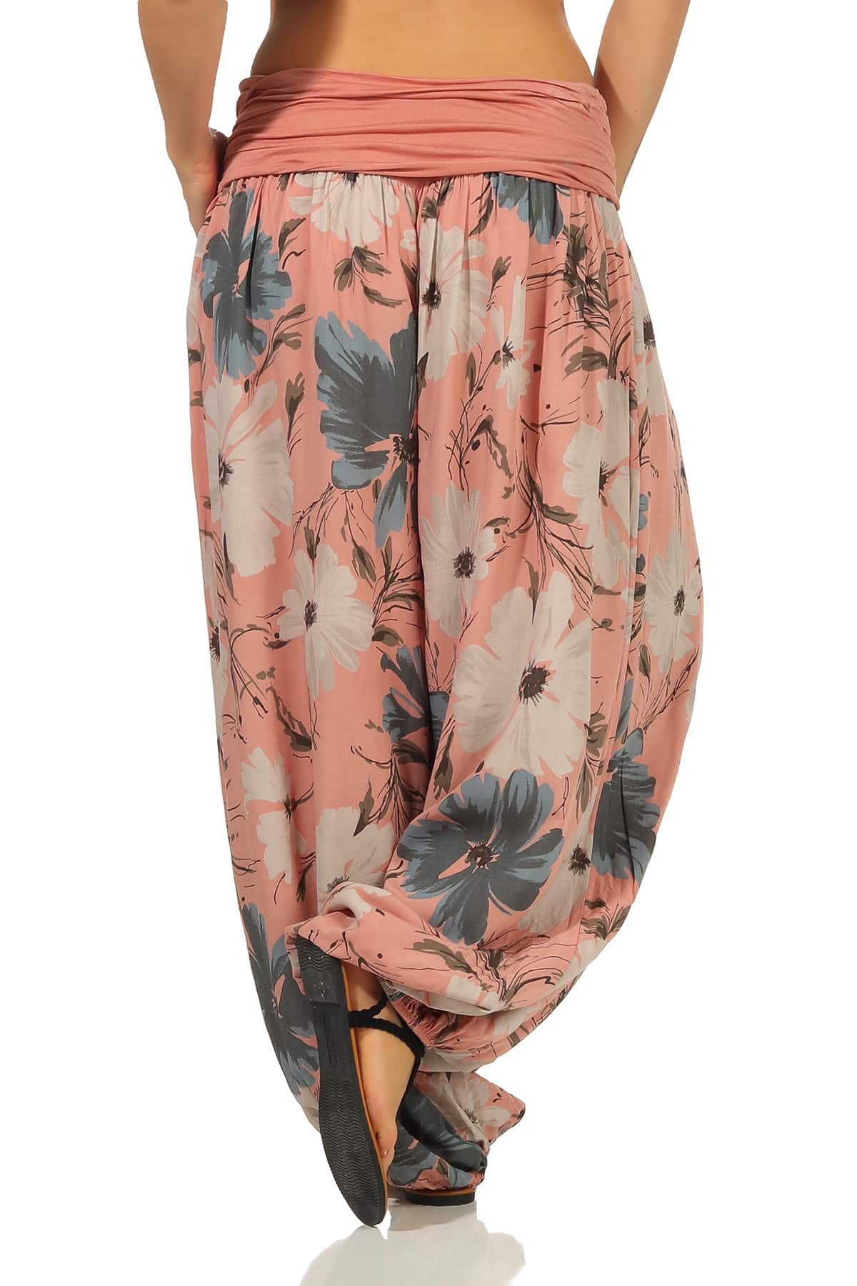 OriginalYou Haremshose Sommerhose luftig & leichte Pumphose für Damen mit elastischem Bund, sommerliches Design