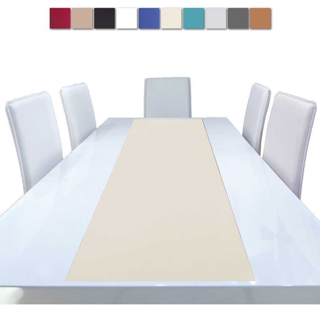 Platzset dekorativ, 140x40cm Microfaser, Tischdecke Platzmatte Tischdeko Tischläufer viele Ellen pflegeleicht Designs und versch. Beige (1-tlg), Bestlivings