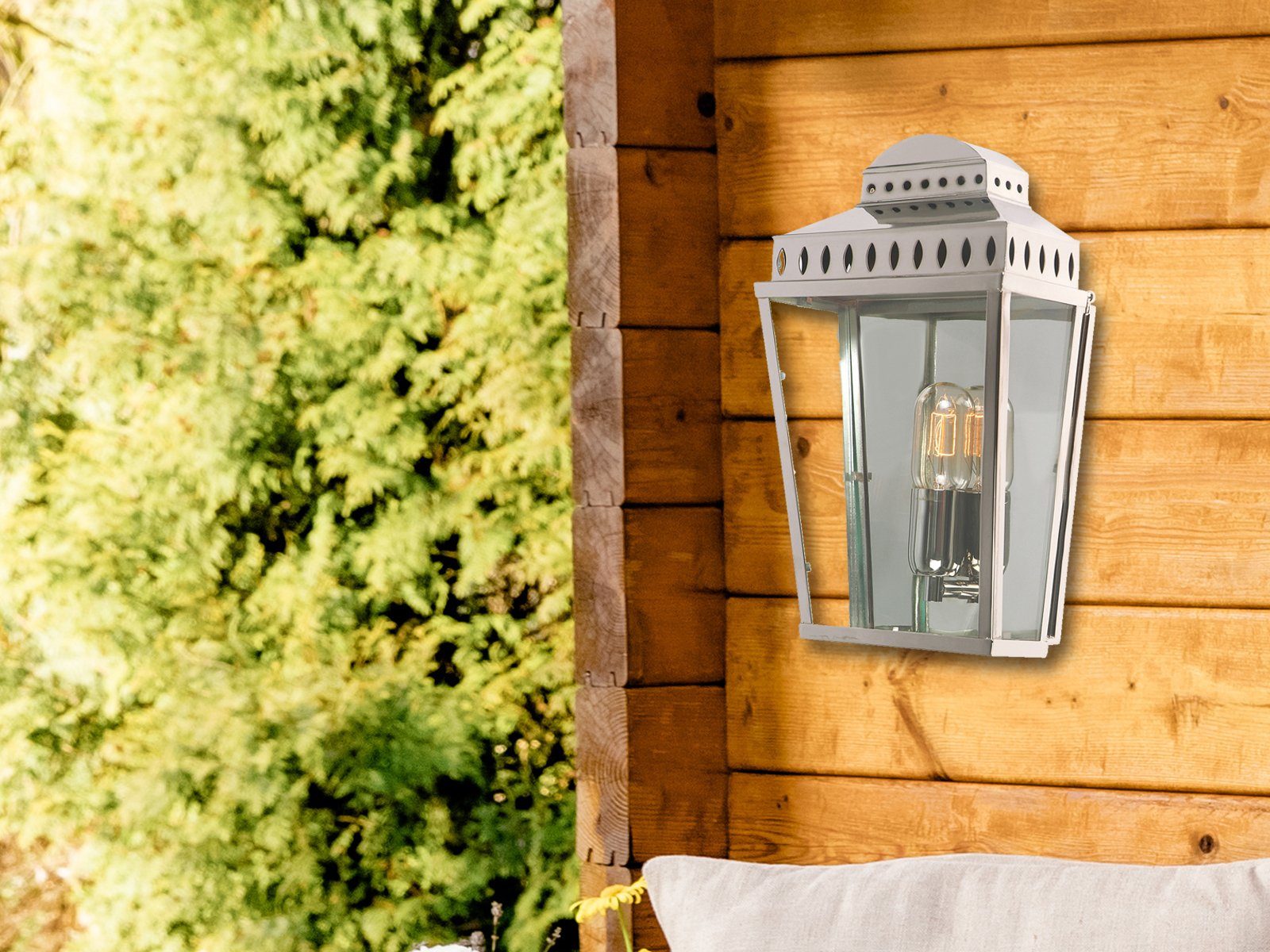 Elstead LIGHTING LED Außen-Wandleuchte, LED wechselbar, warmweiß, LED Fassadenbeleuchtung Landhausstil, Außenlicht Hauswand Höhe 37,5cm
