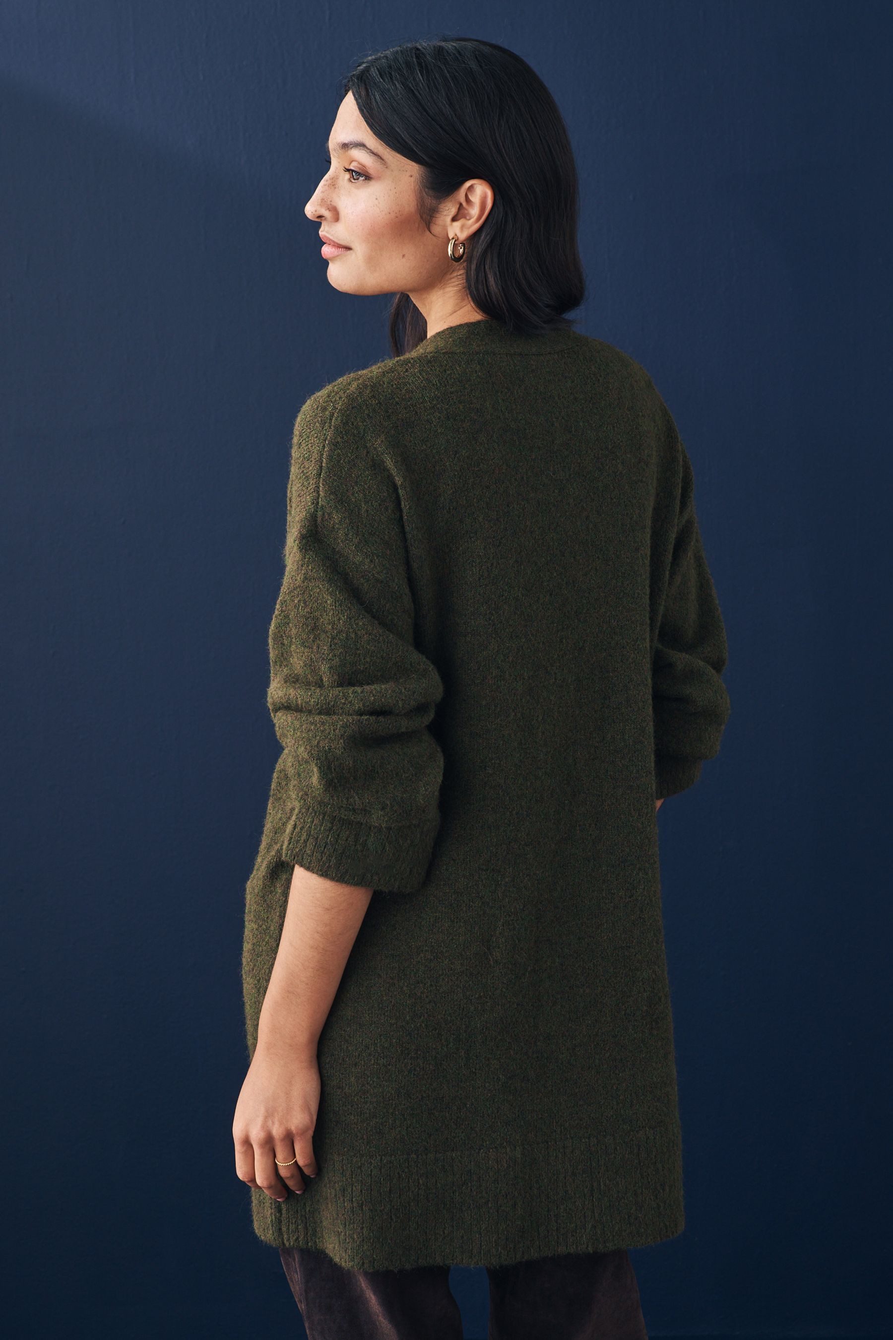Next Strickjacke Relaxed-Fit Übergroße lange Strickjacke, günstig online kaufen