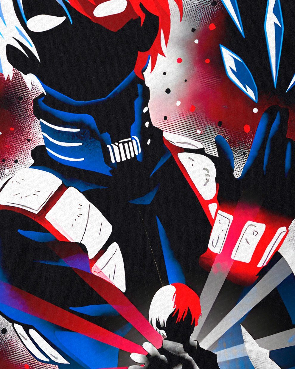 style3 T-Shirt Powerful Todorki anime manga my hero academia cosplay günstig online kaufen