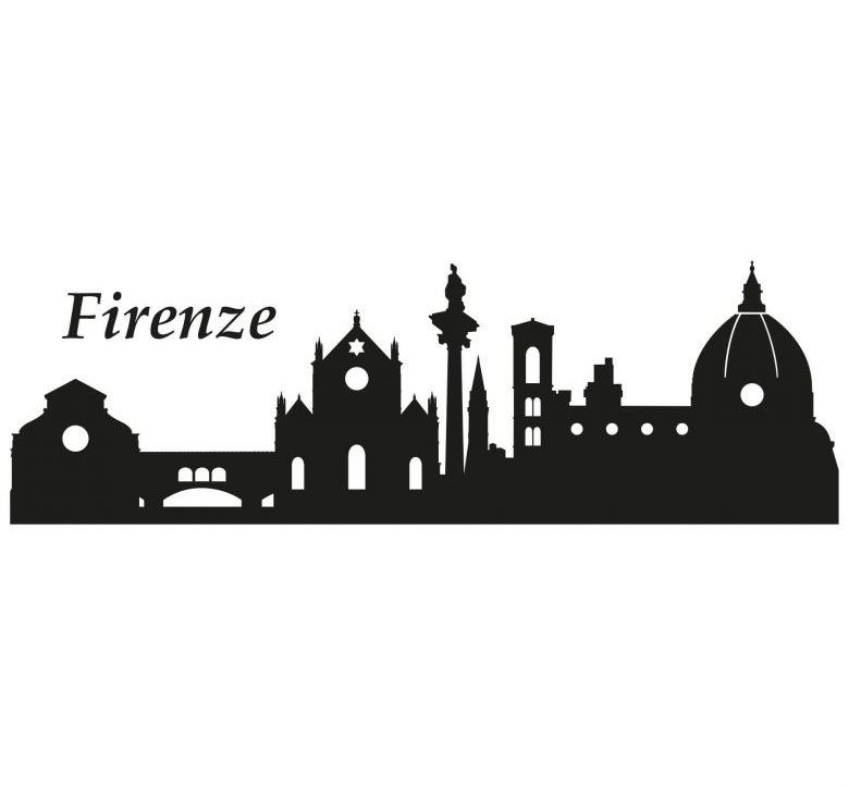 Firenze Wandtattoo 120cm Wall-Art XXL Skyline Stadt St) (1