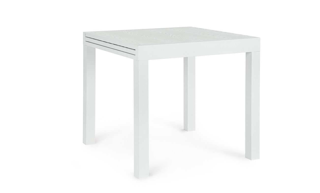 Feeling4Home Esstisch Cliv Ausziehbar 80-160x80 cm, Weiß, Ausziehbar: 80-160 cm