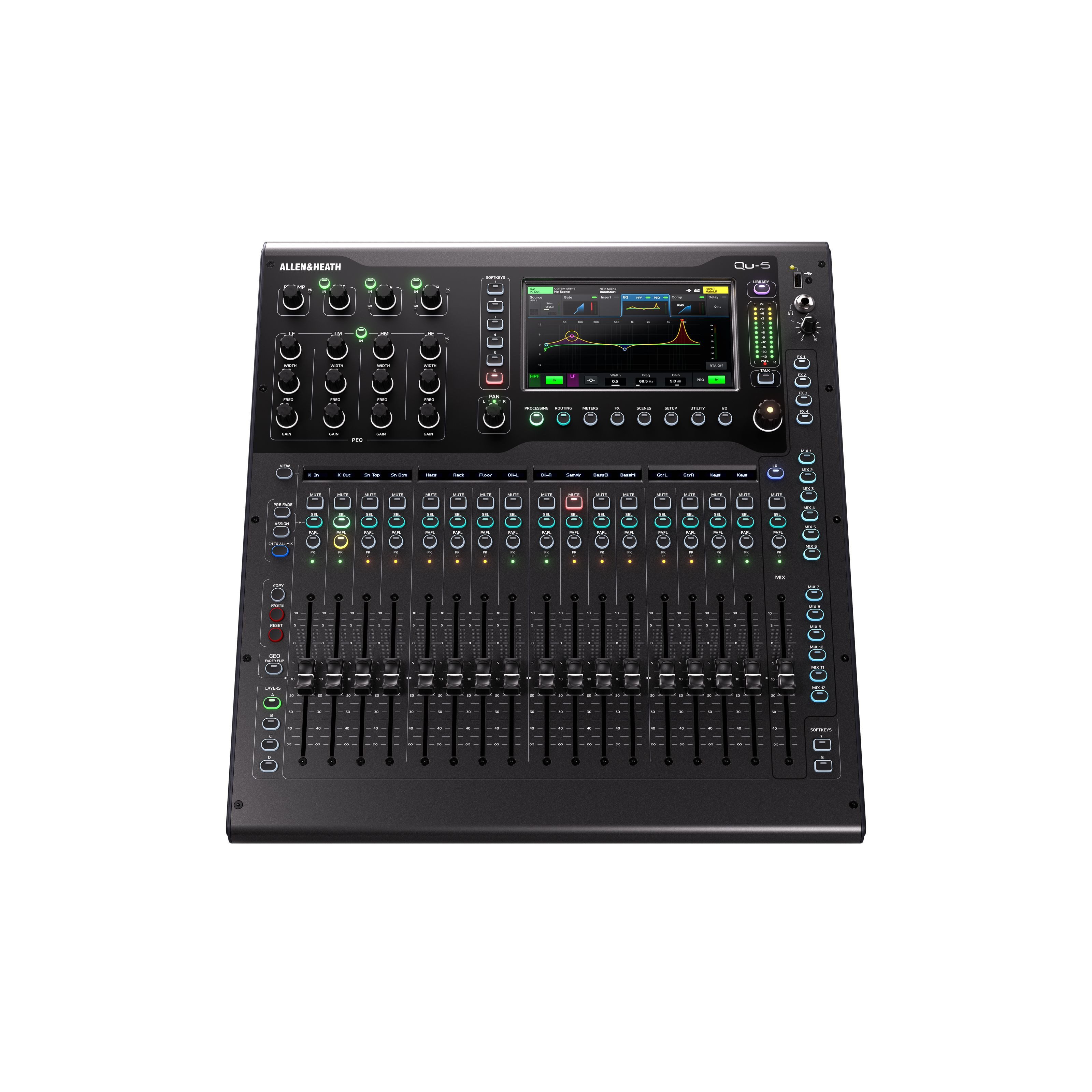 Allen & Heath Mischpult, (PA Mischpulte, Digital Mixer), Qu-5 Digital mixing console - Digitales Mischpult